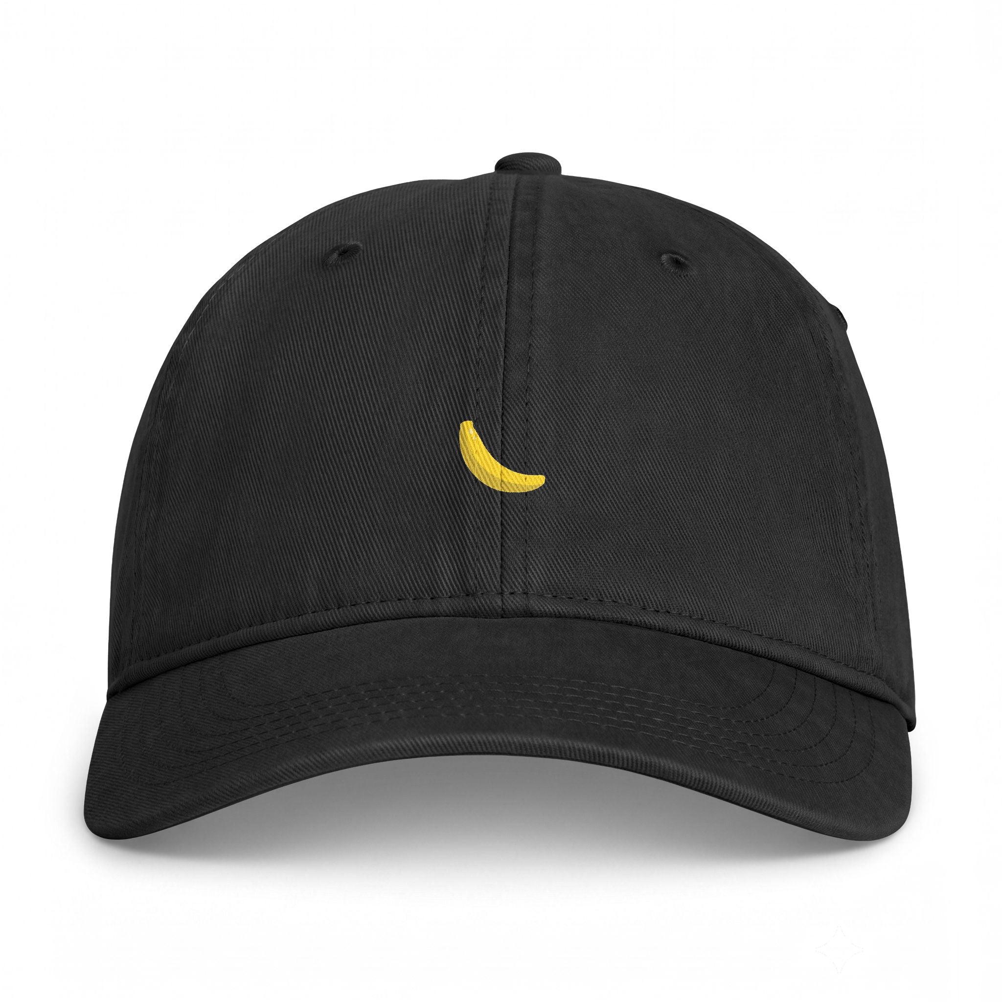 Banana Embroidered Cap — Minimal Coastal Washed Baseball Hat