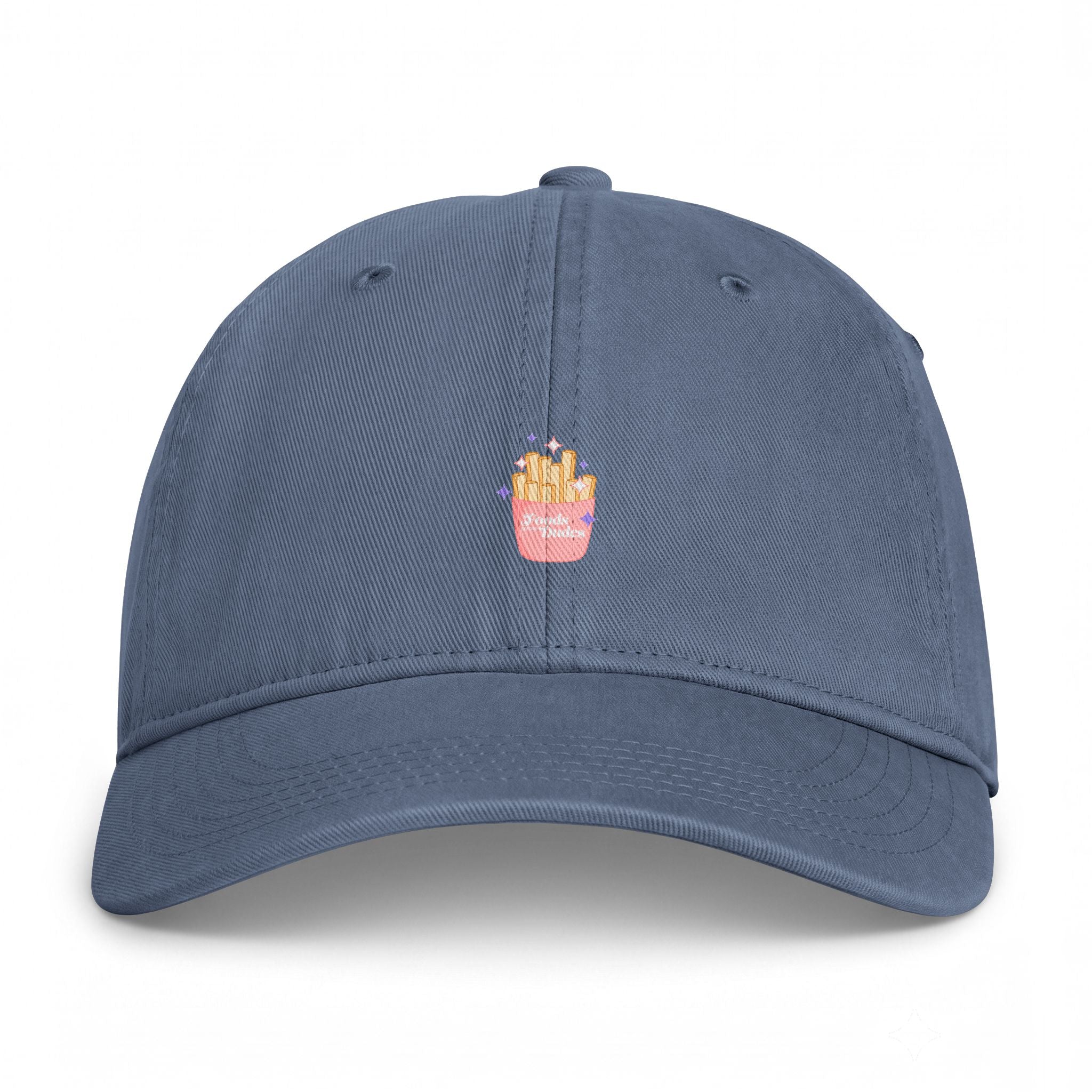 Embroidered Beach Fries Cap — Coastal Washed Dad Hat