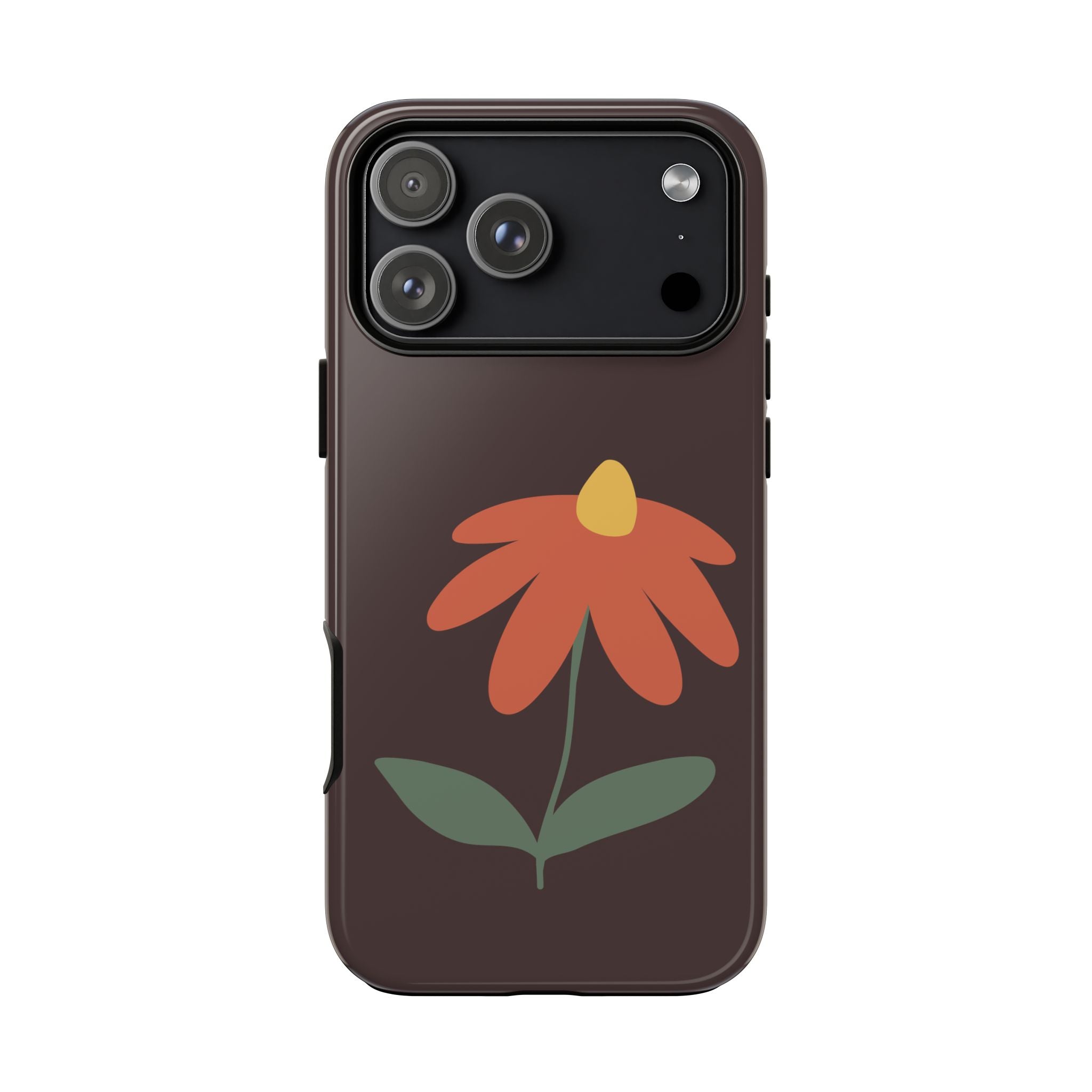 Tough Cases Floral Phone Case — Retro Orange Flower Protective Cover