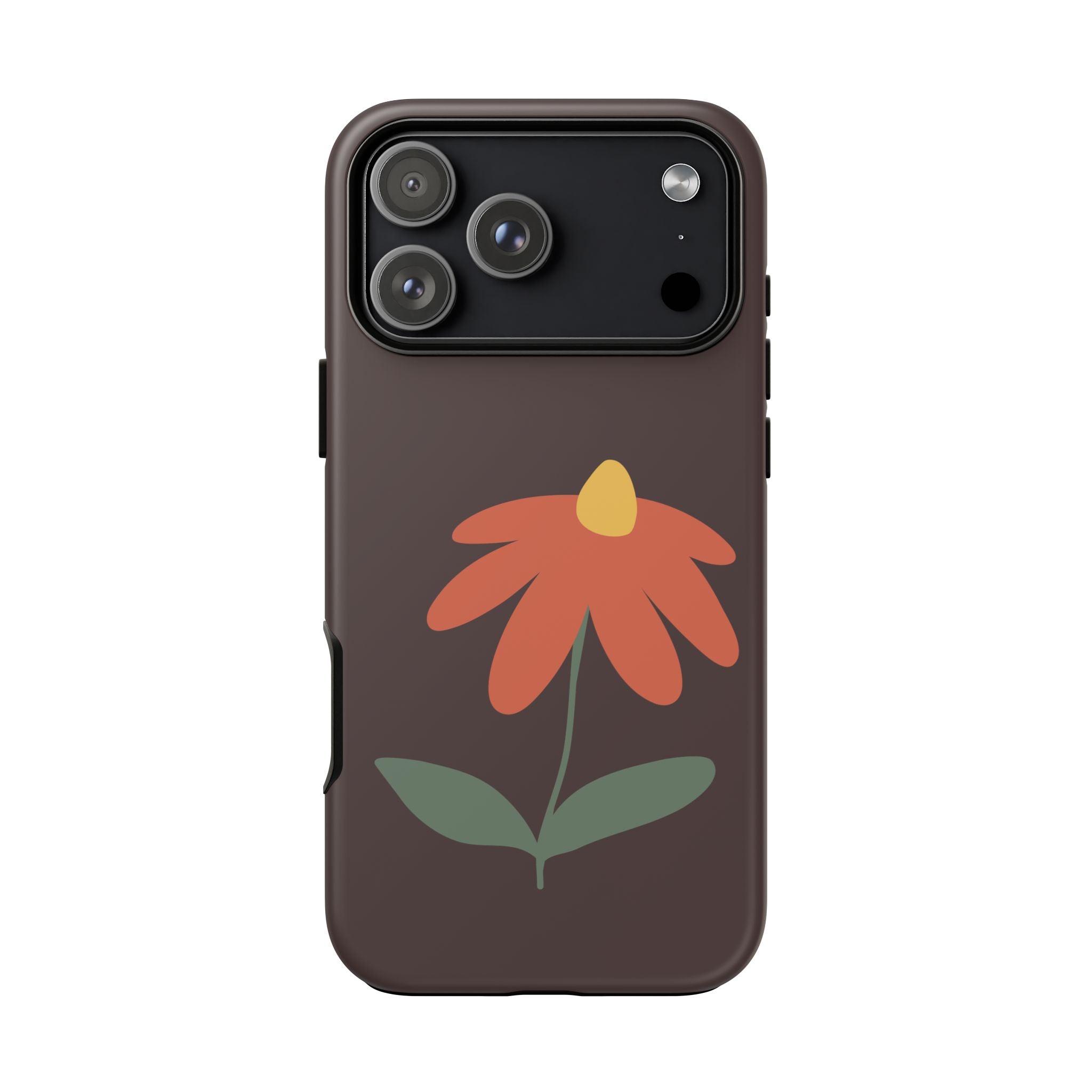 Tough Cases Floral Phone Case — Retro Orange Flower Protective Cover