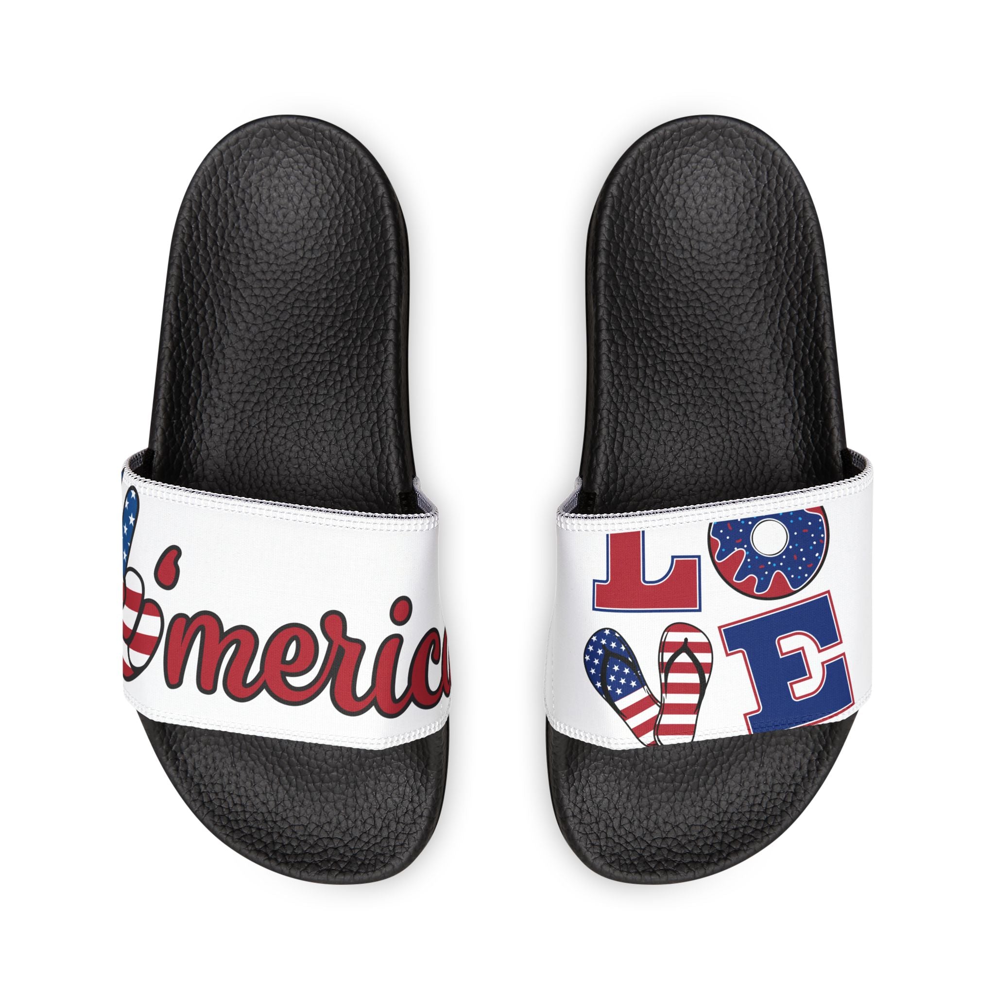 Blue Number Graphic Sandals | Slide Sandals