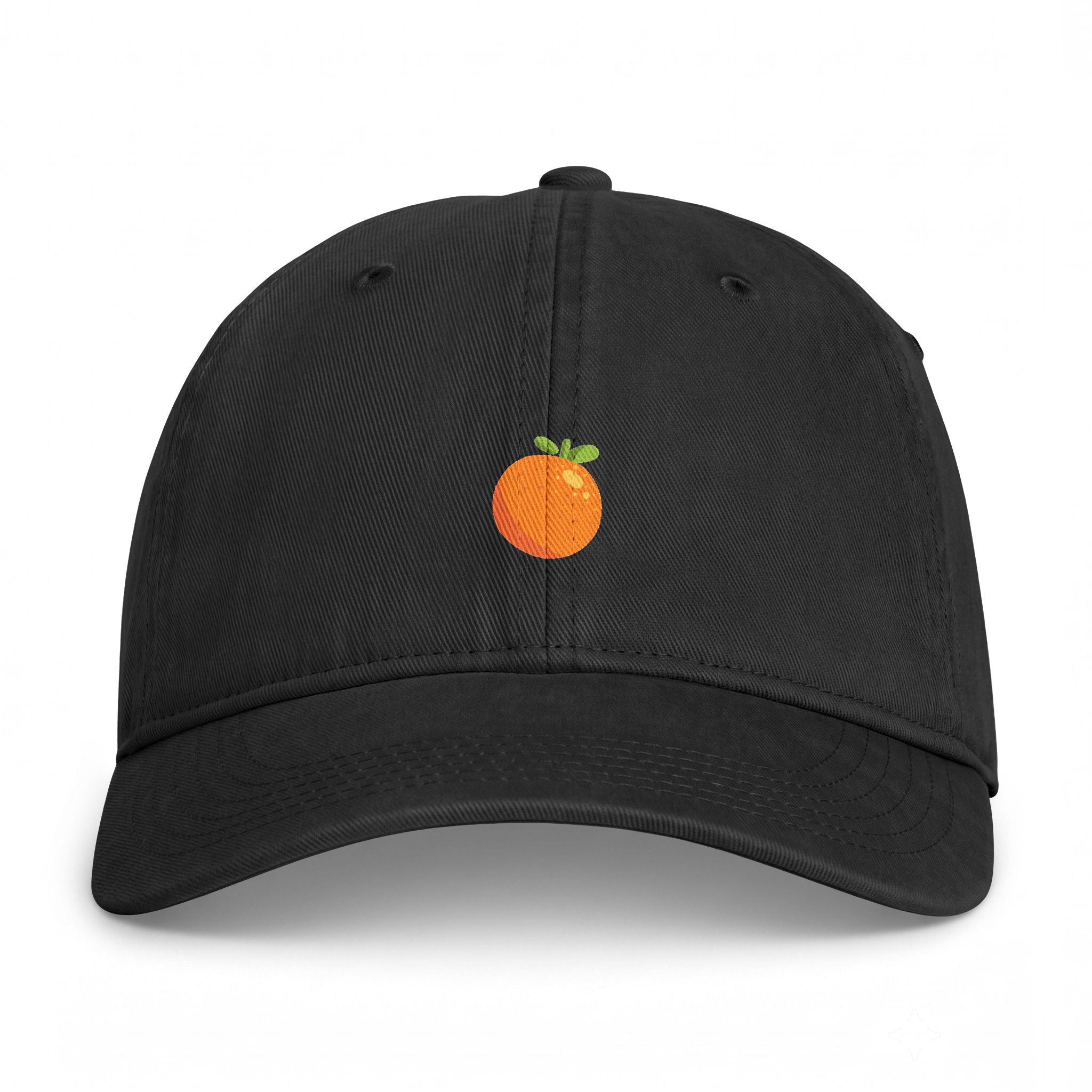 Orange Embroidered Baseball Cap — Coastal Washed Dad Hat