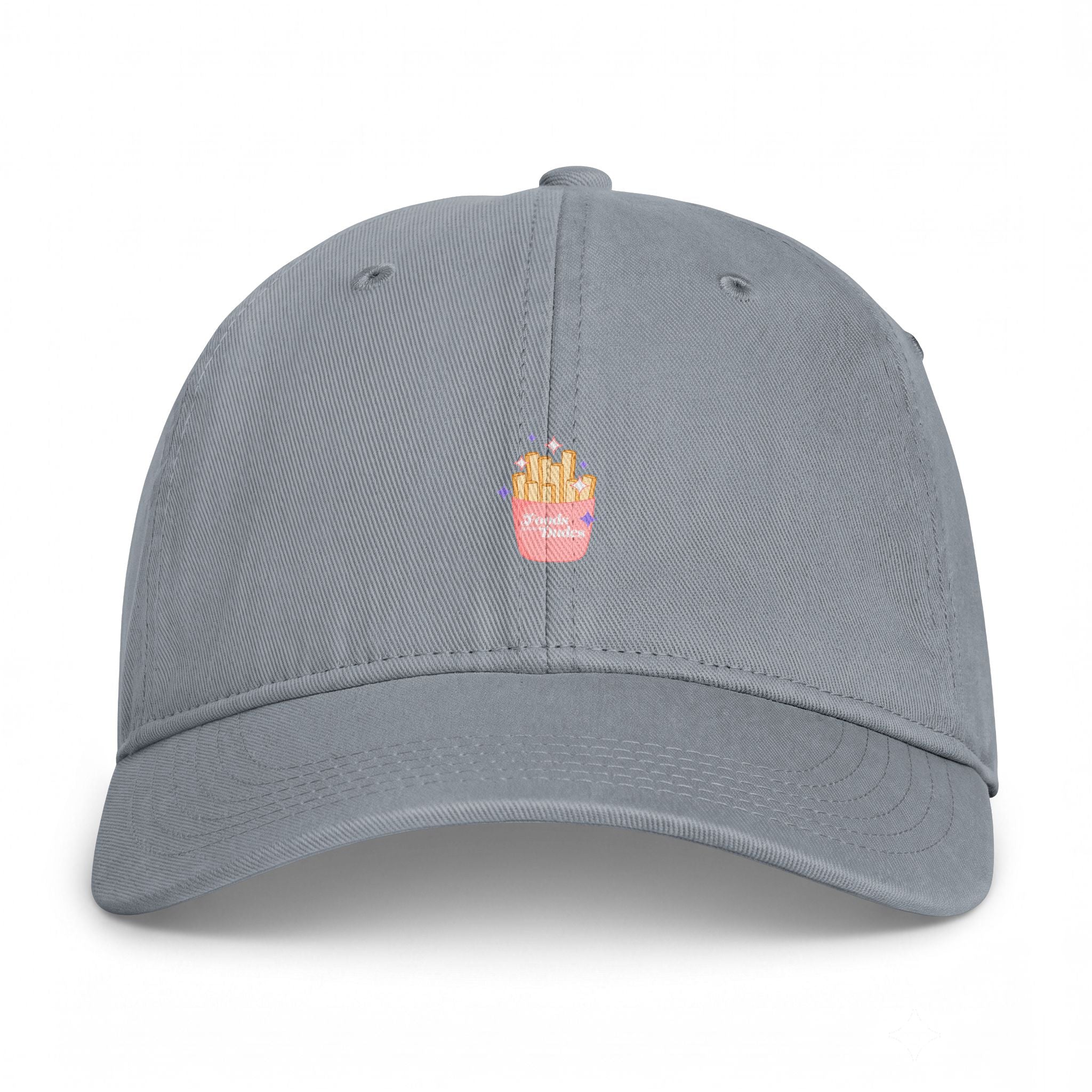 Embroidered Beach Fries Cap — Coastal Washed Dad Hat