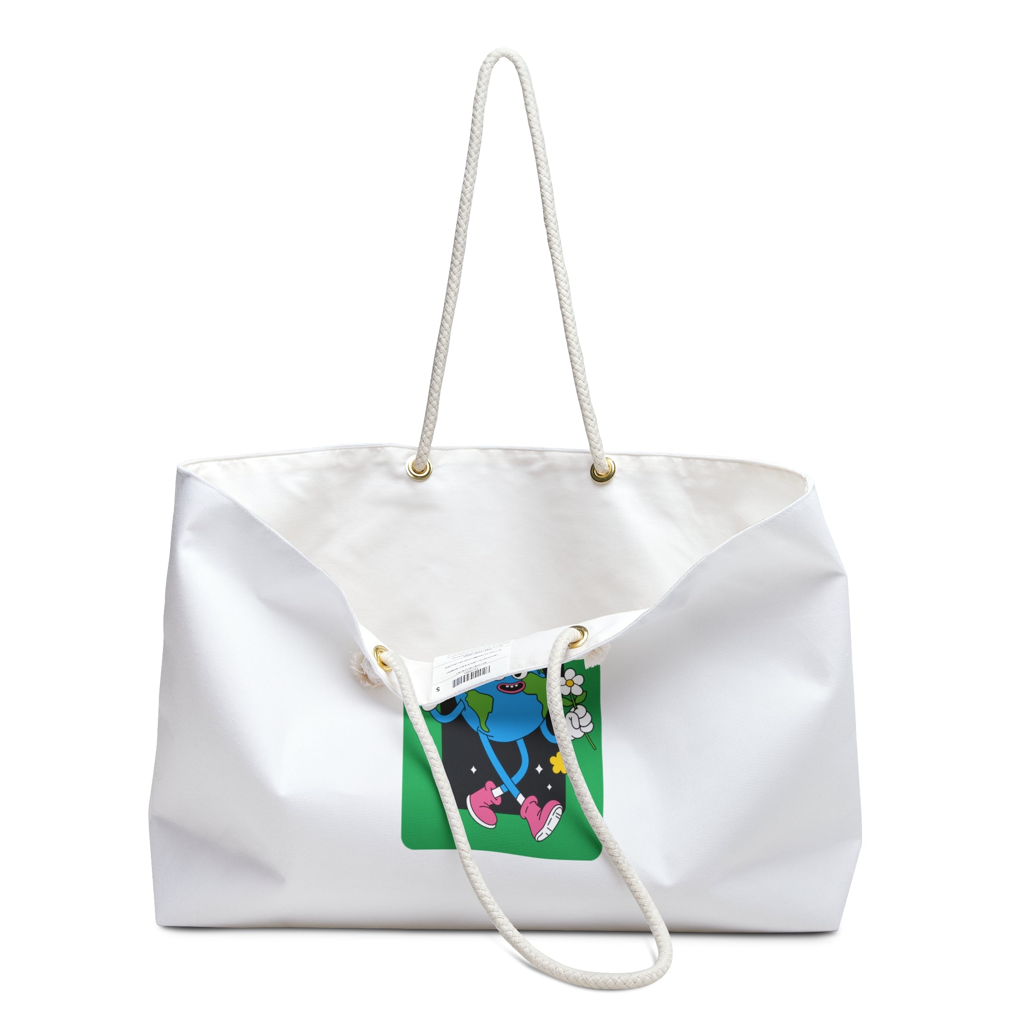 Keepin' It Green Earth Character Weekender Bag | Eco Tote, Planet Design