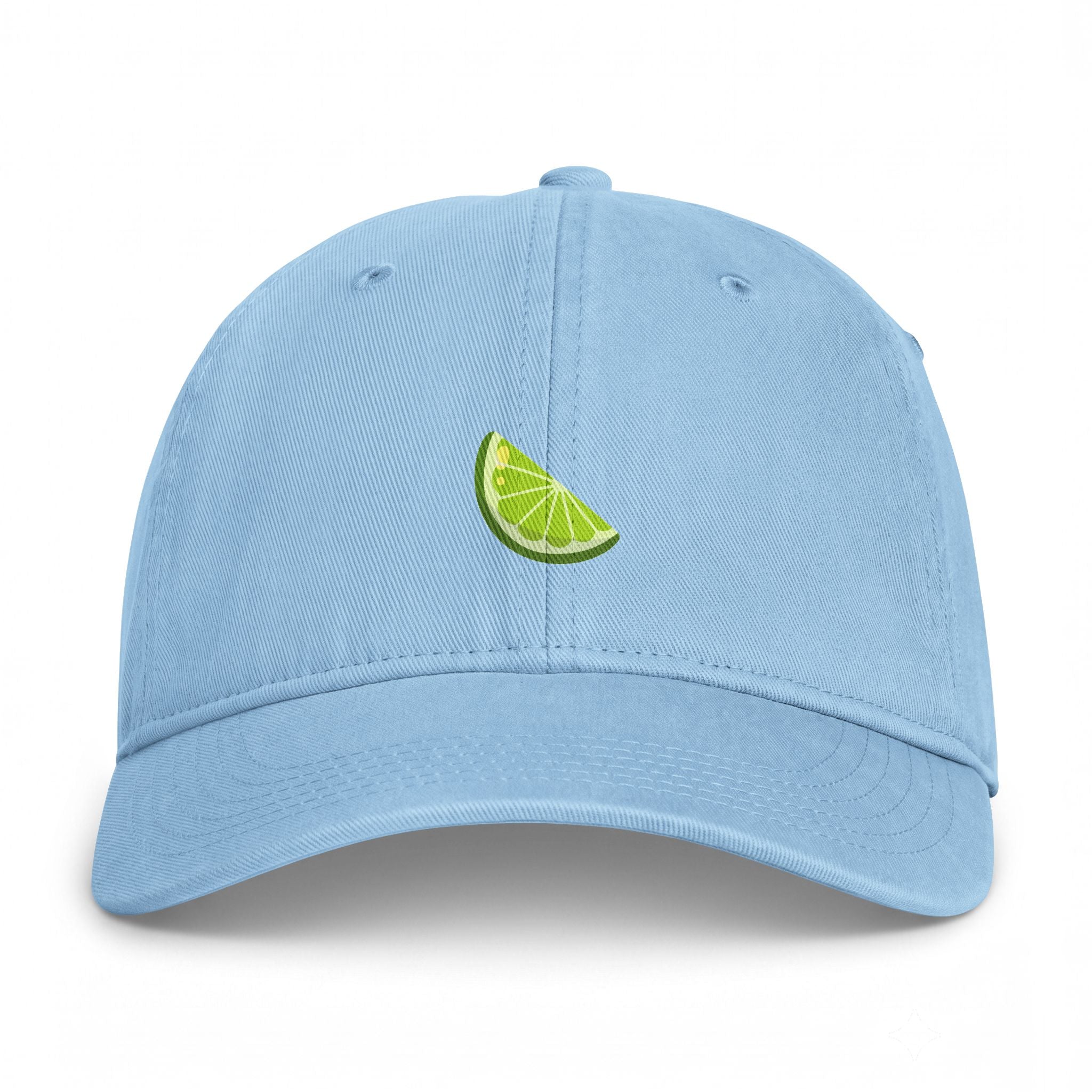 Lime Slice Dad Hat — Washed Coastal Baseball Cap