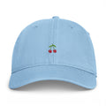 Embroidered Cherry Baseball Cap – Washed Coastal Dad Hat
