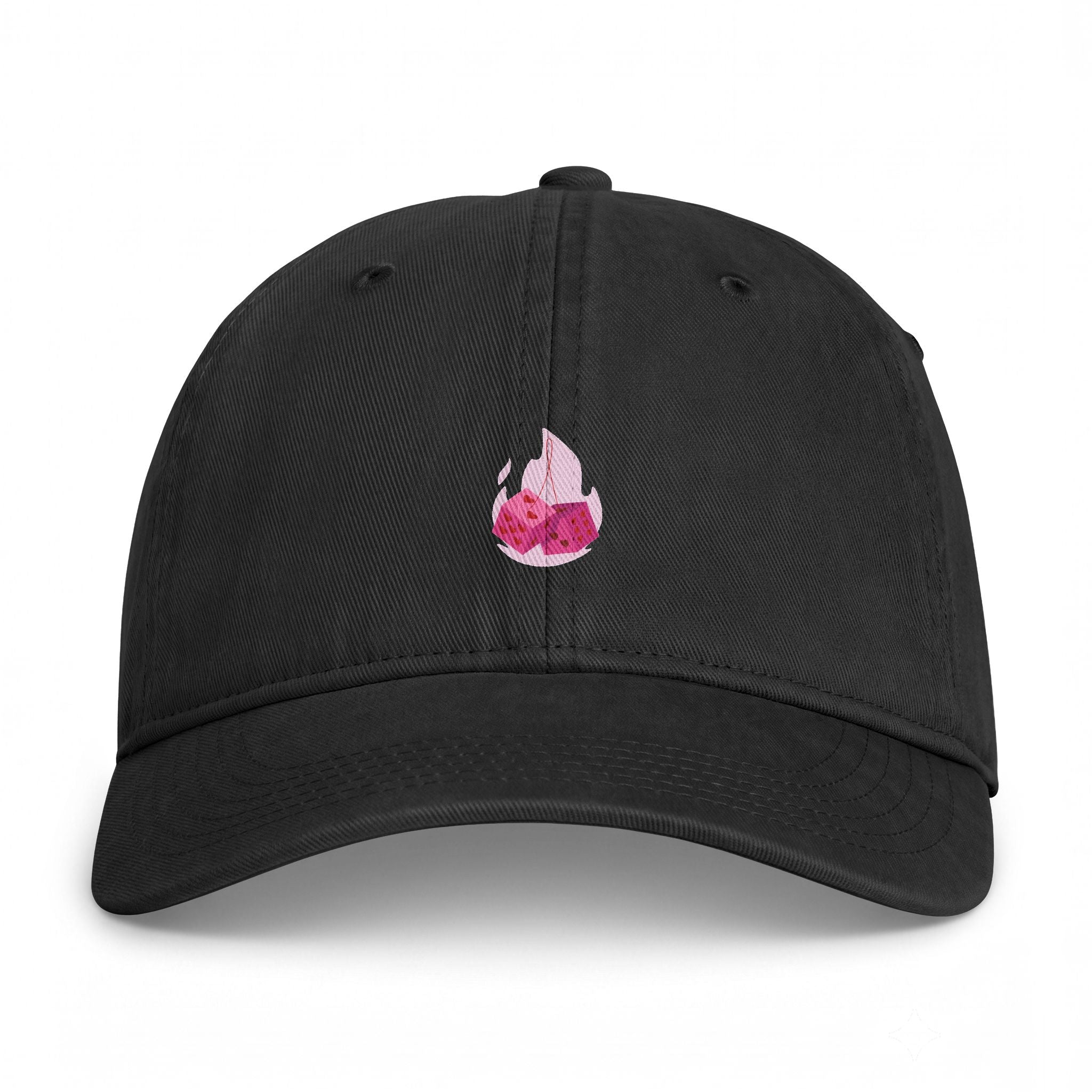 Washed Cotton Cap — Coastal Pink Shell Embroidered Hat