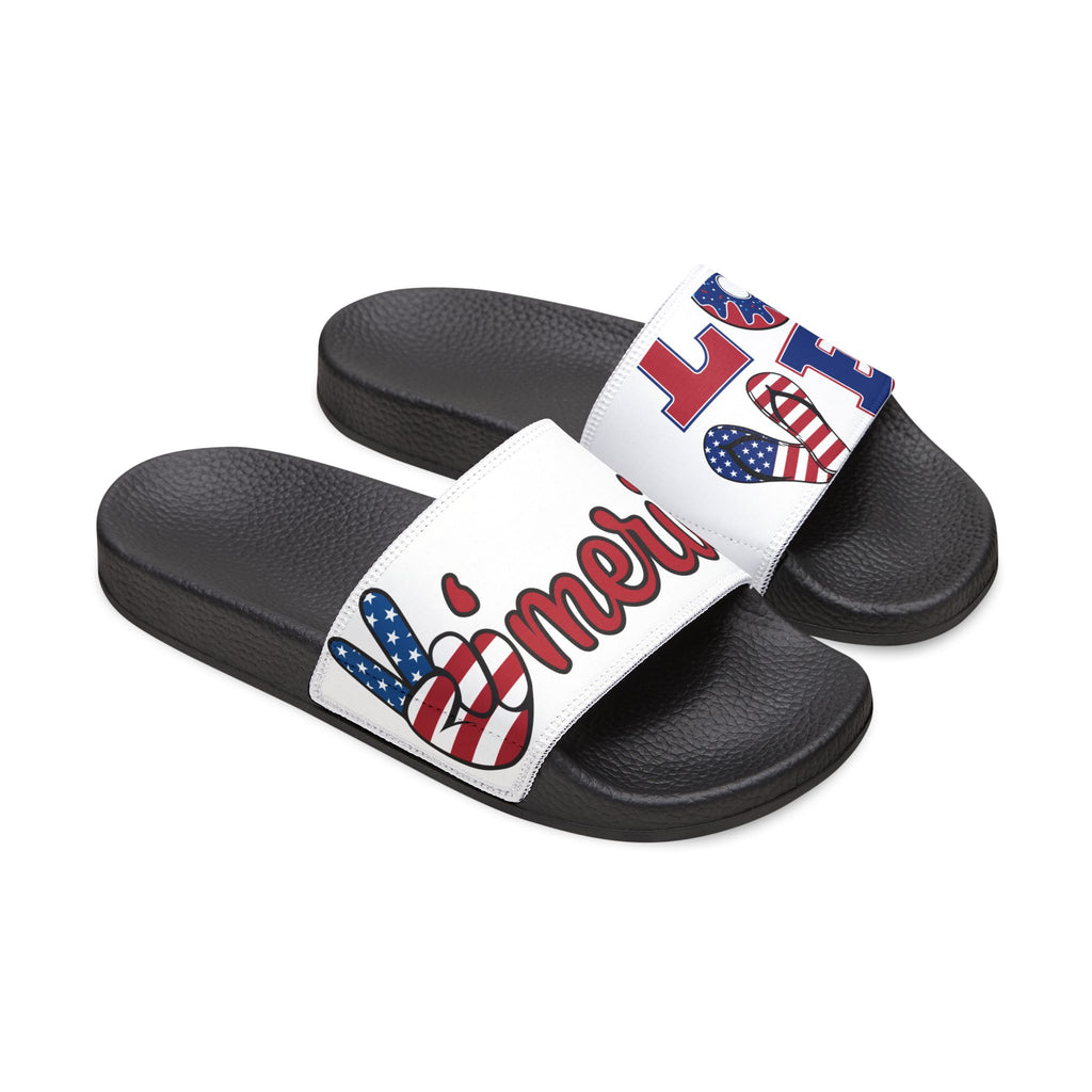 Blue Number Graphic Sandals | Slide Sandals