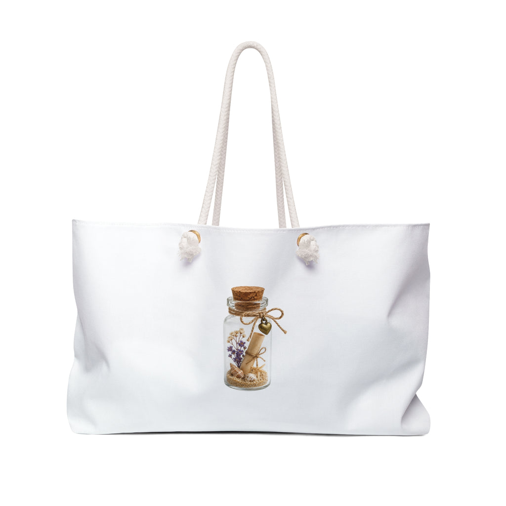 Mini Glass Jar with Lavender and Cork Weekender Bag | Travel Tote