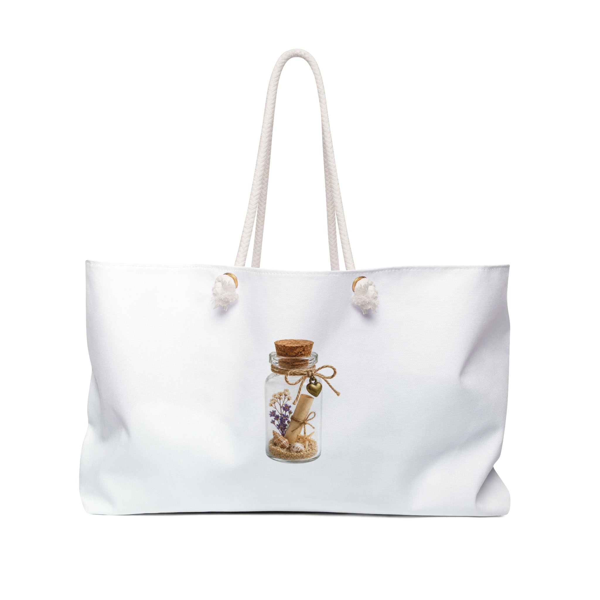 Mini Glass Jar with Lavender and Cork Weekender Bag | Travel Tote