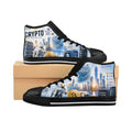 Crypto Market Graphic Sneakers | Cryptocurrency Cityscape High Tops