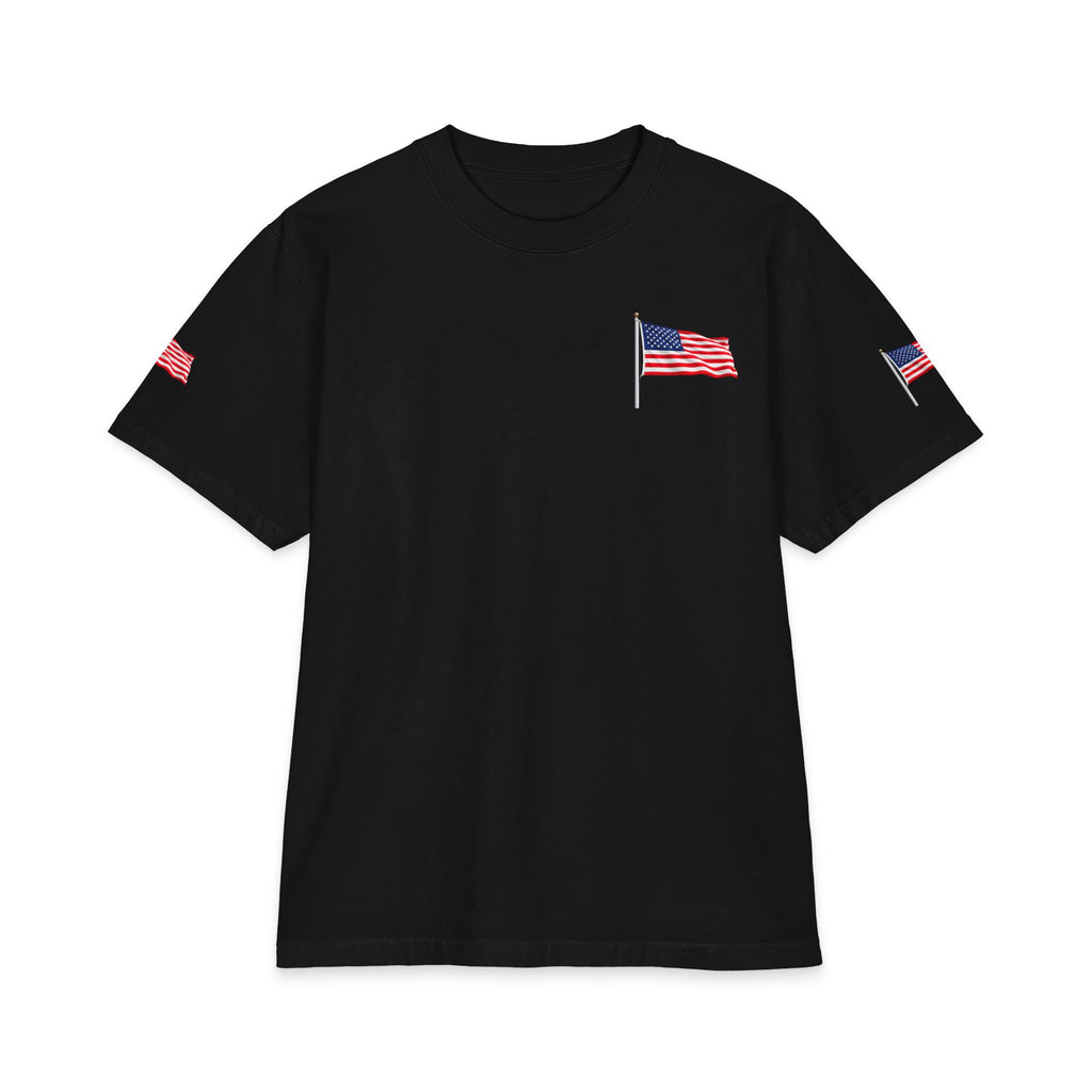 American Flag Tee | T-Shirt, Small Chest & Sleeve Flag Artwork