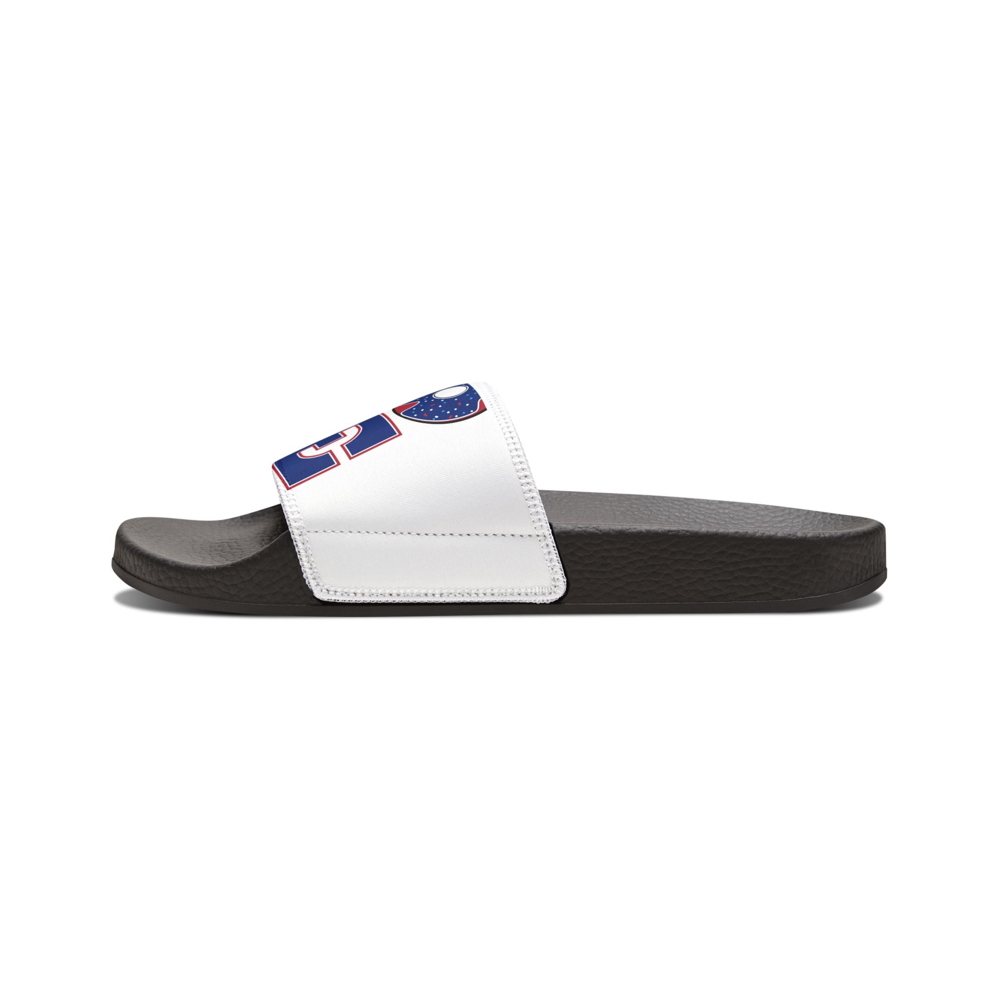 Blue Number Graphic Sandals | Slide Sandals