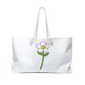 Simple Daisy Illustration Weekender Bag | Floral Tote, Beach Bag