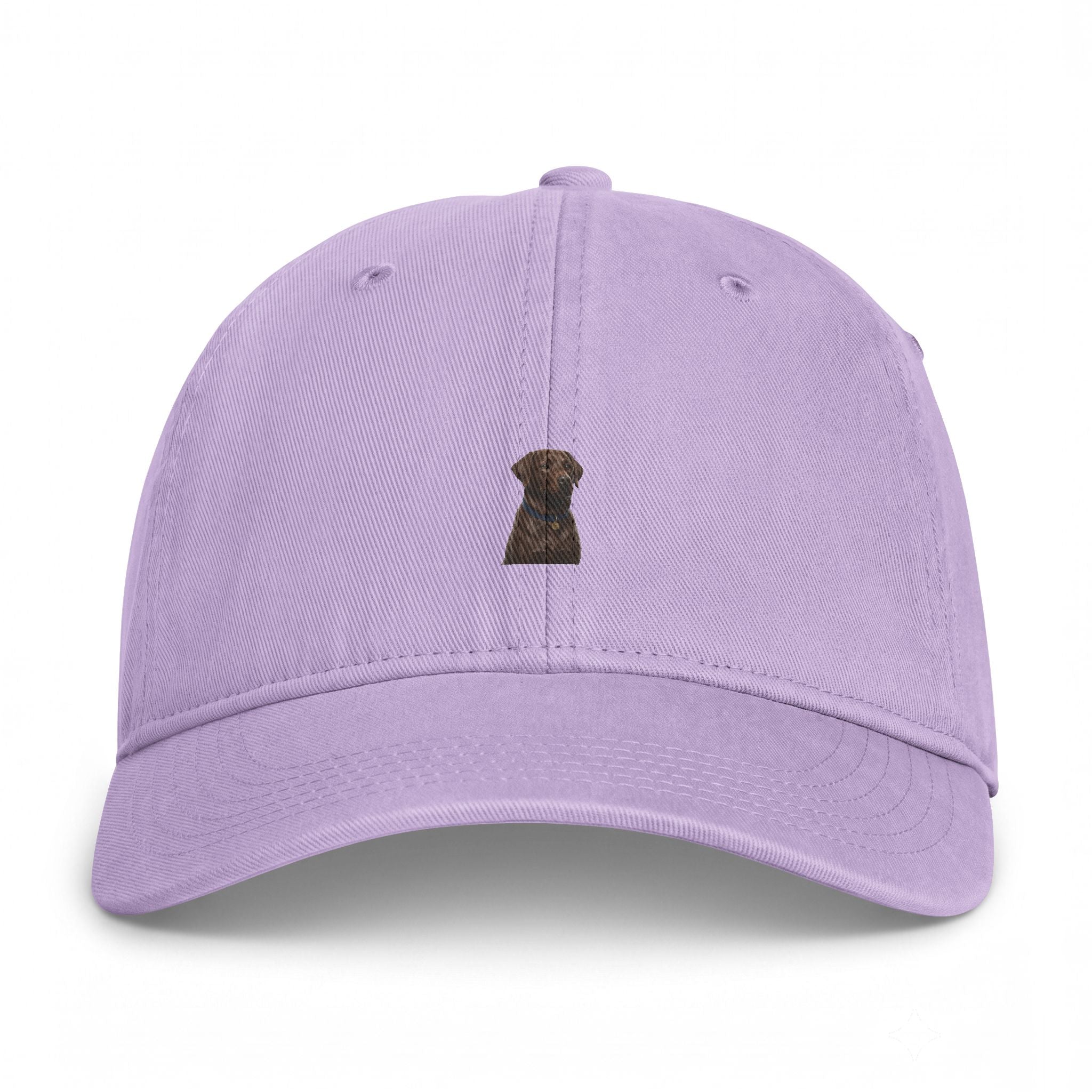 Embroidered Chocolate Lab Dad Hat — Coastal Washed Cap