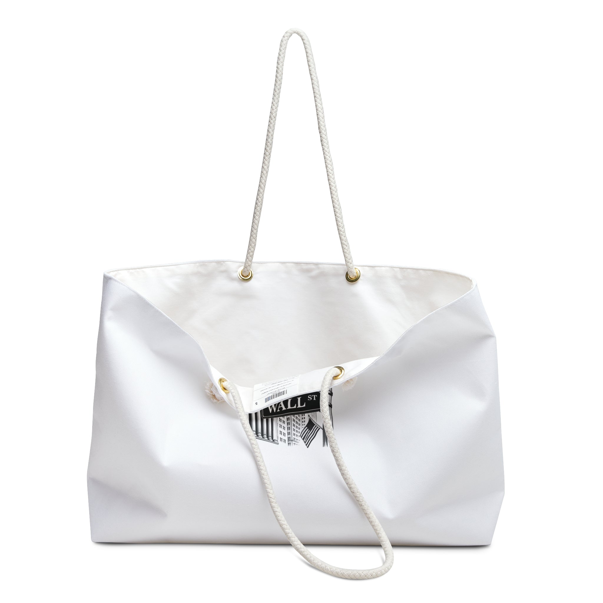 Wall Street skyline Weekender Bag | financial district cityscape tote