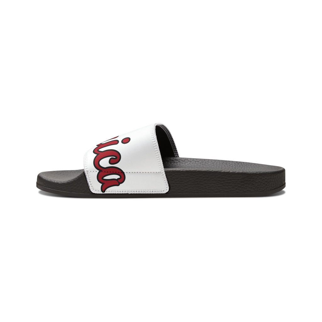 Blue Number Graphic Sandals | Slide Sandals