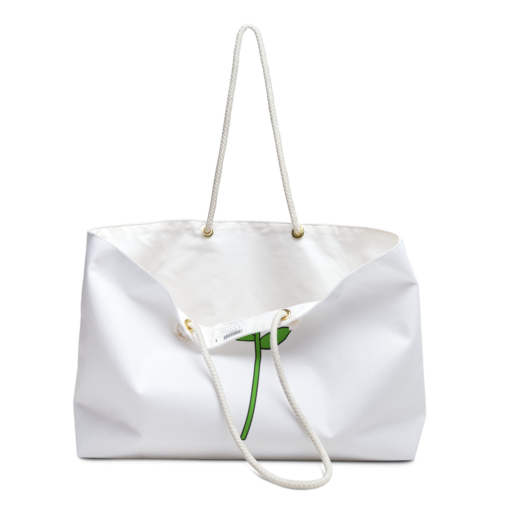 Simple Daisy Illustration Weekender Bag | Floral Tote, Beach Bag