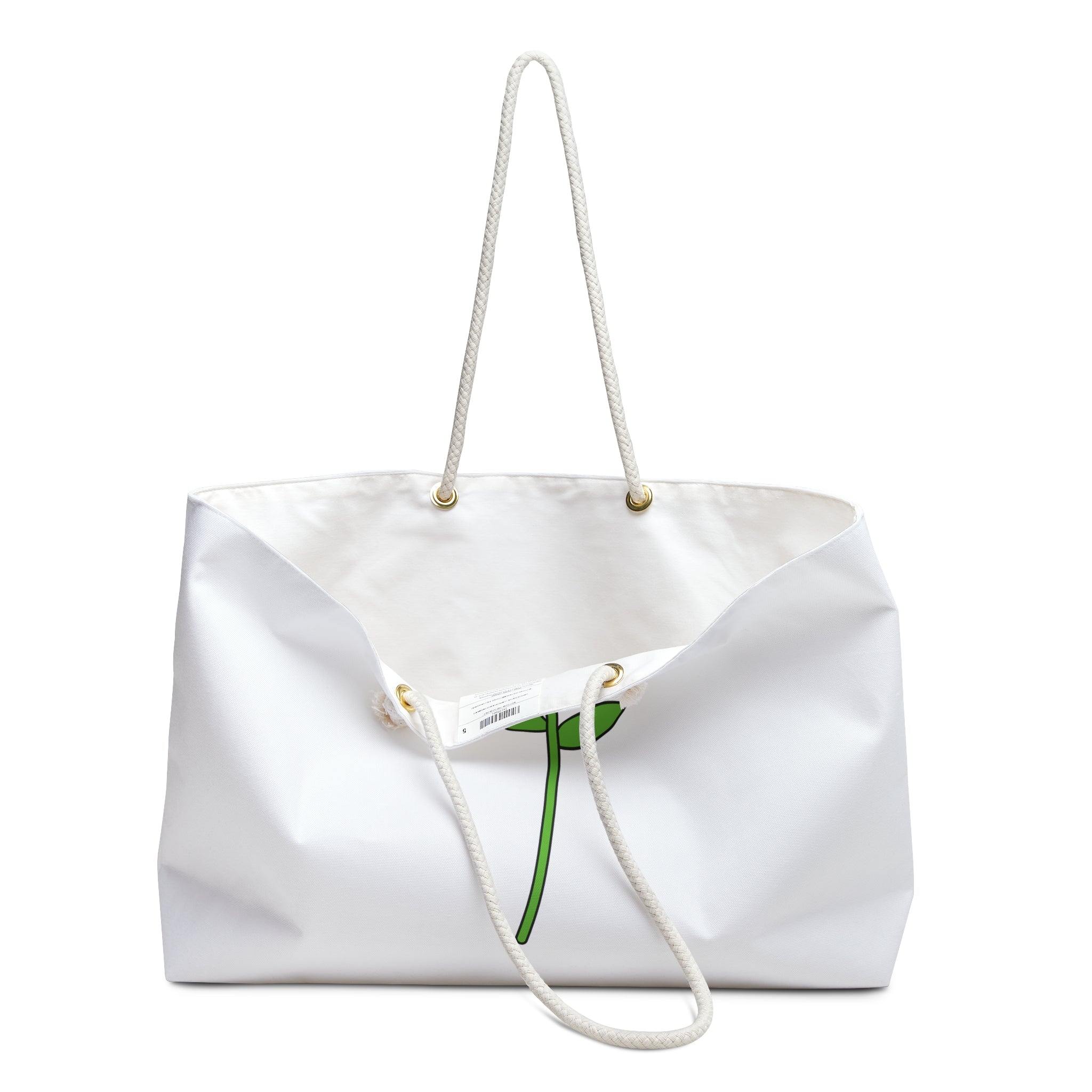 Simple Daisy Illustration Weekender Bag | Floral Tote, Beach Bag