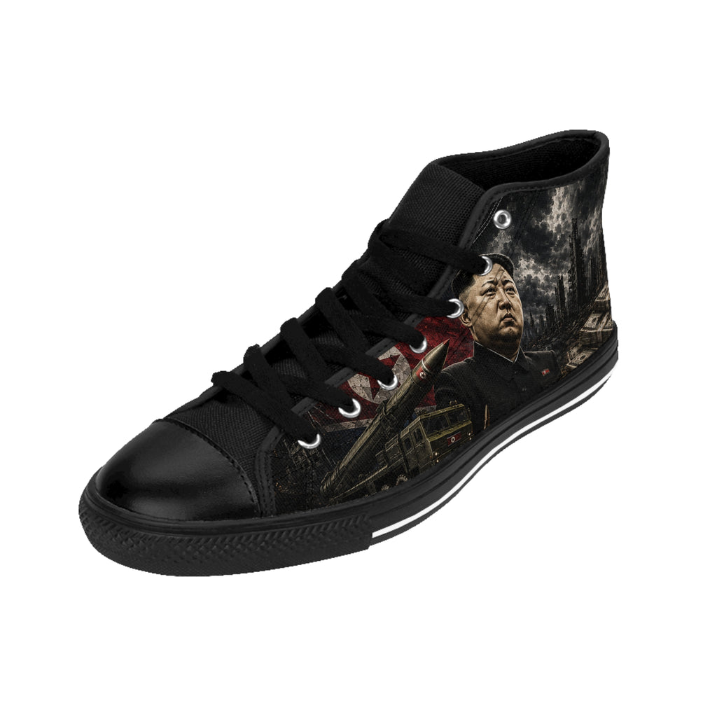 Authoritarian Leader Portrait Sneakers | Political Propaganda Design