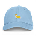 Corgi Embroidered Cap — Coastal Washed Baseball Hat