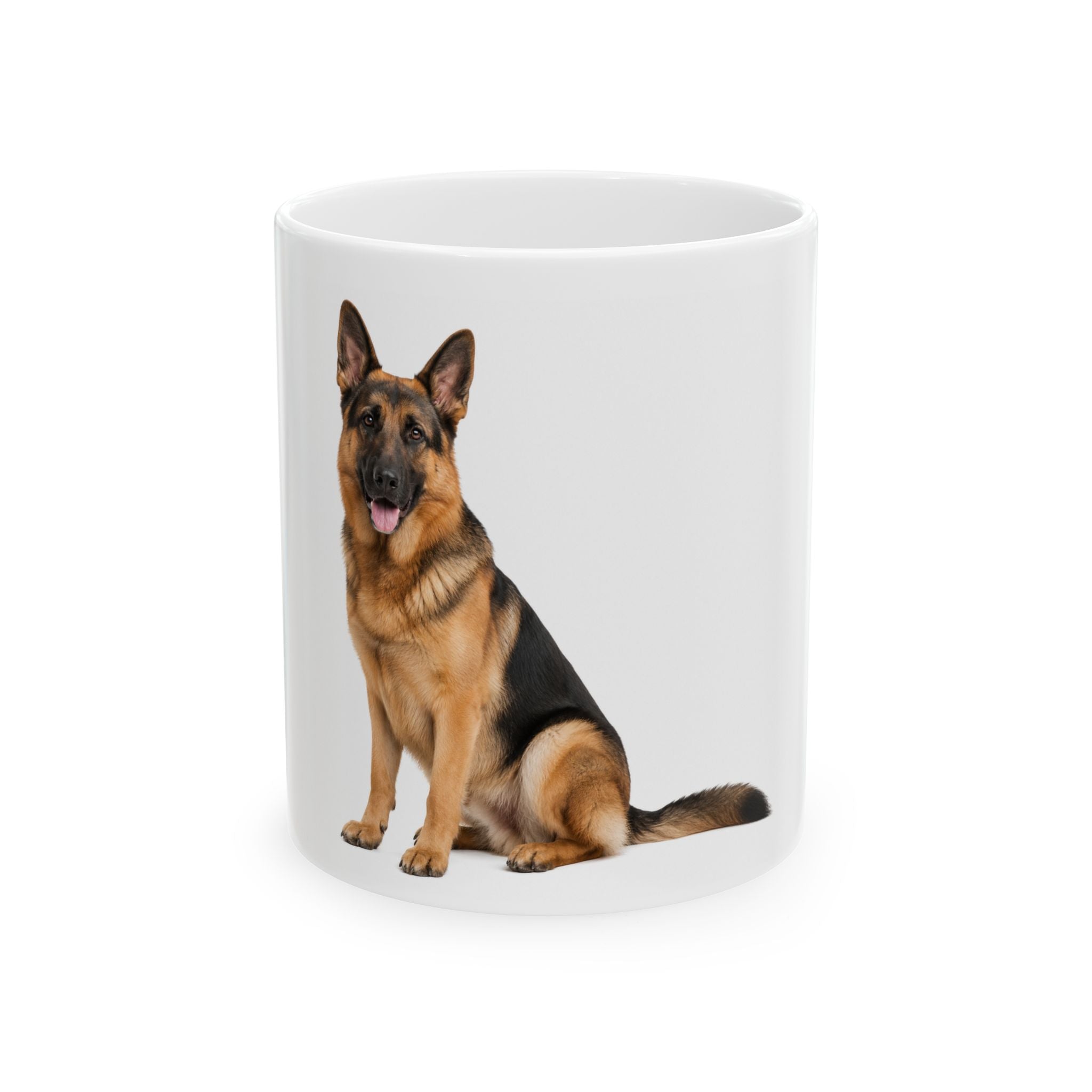 German Shepherd Illustration Mug | Dog Coffee Cup, Pet Lover Ceramic Mug