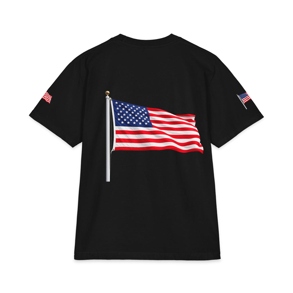 American Flag Tee | T-Shirt, Small Chest & Sleeve Flag Artwork