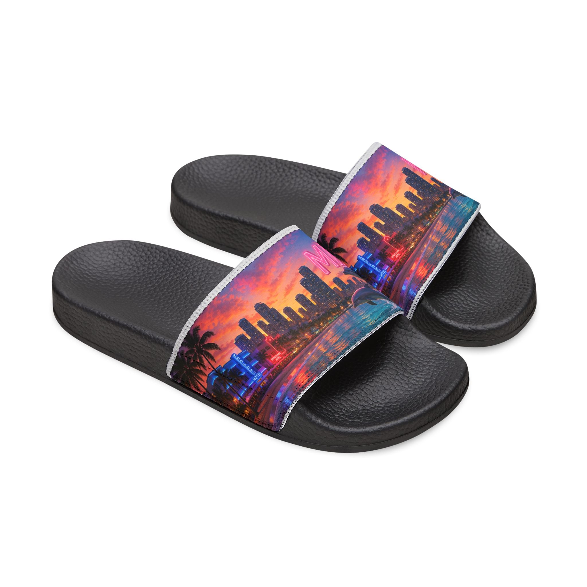 Miami Neon Wave Sandals | Slide