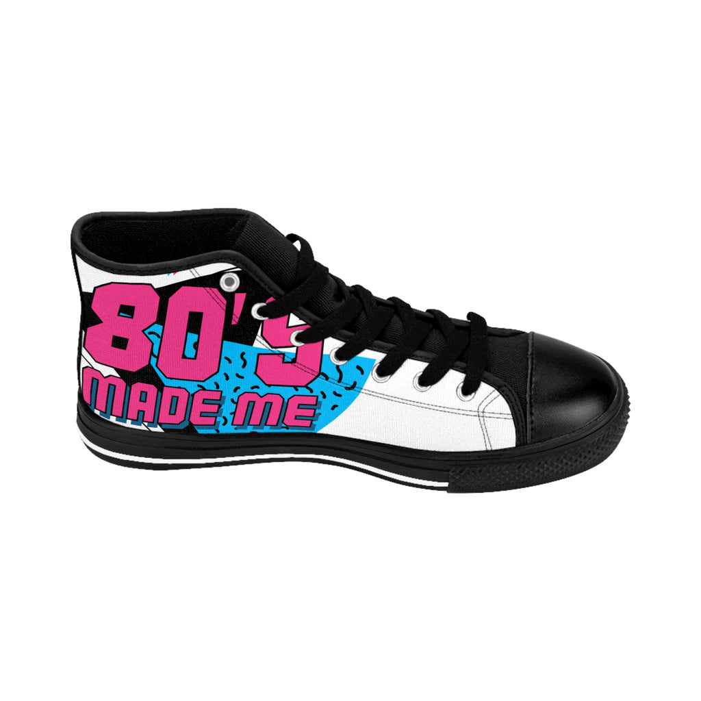 Floral Portrait Art Sneakers | High-Top Canvas Shoes, Retro Pop Graphics