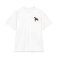 Rescue Dog Illustration T-Shirt | Small Chest Graphic, White Tee
