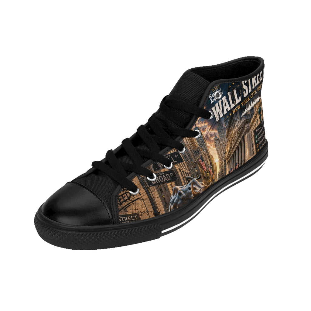 Wall Street Bull Illustration Sneakers | Financial District High Tops