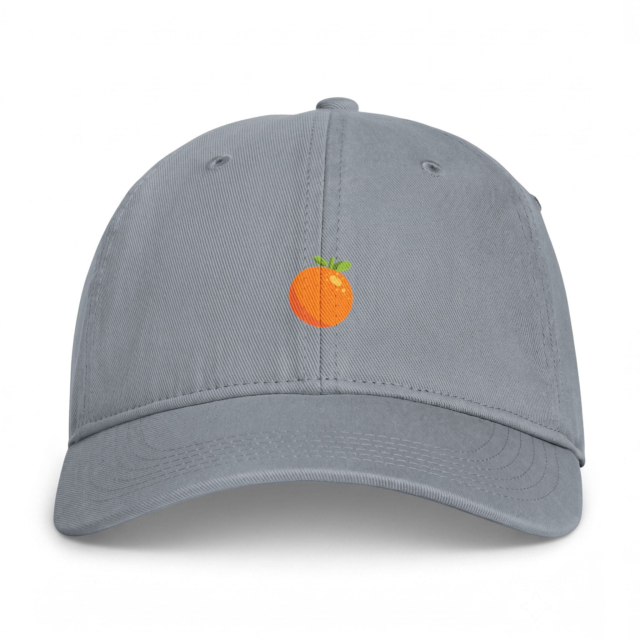 Orange Embroidered Baseball Cap — Coastal Washed Dad Hat