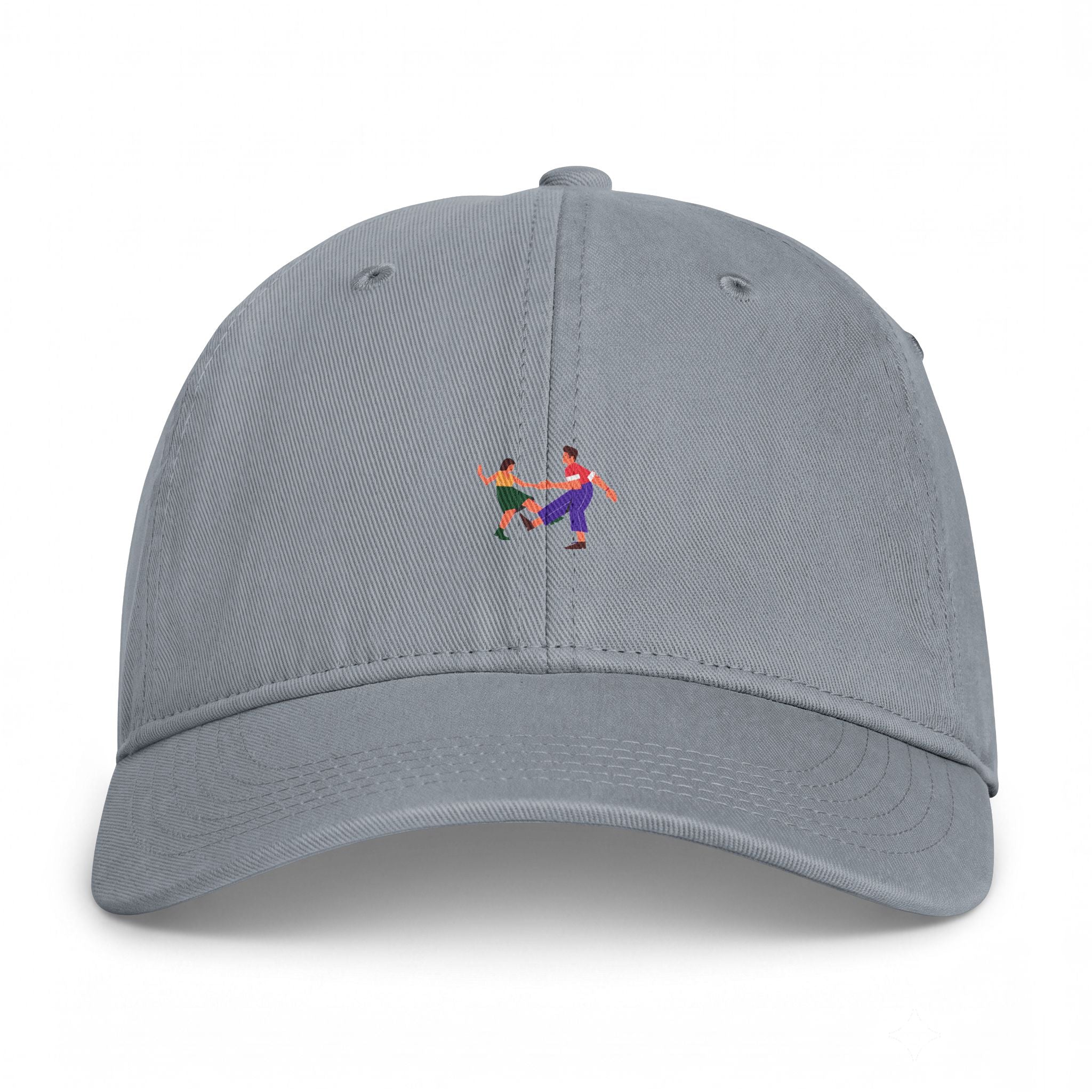 Washed Baseball Cap — Colorful Coastal Surf Dance Embroidered Hat