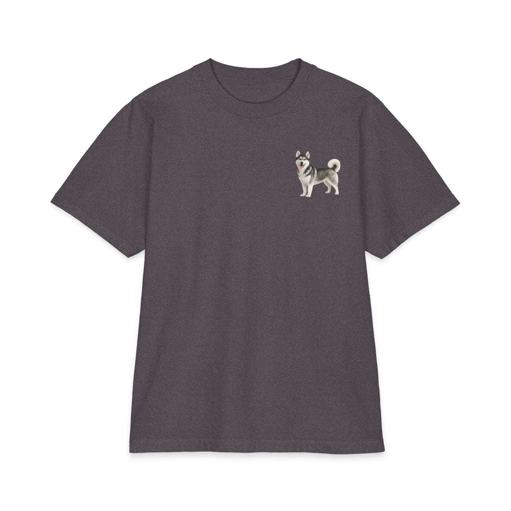 Siberian Husky Illustration T-Shirt | Small Chest Print, Dog Lover Tee