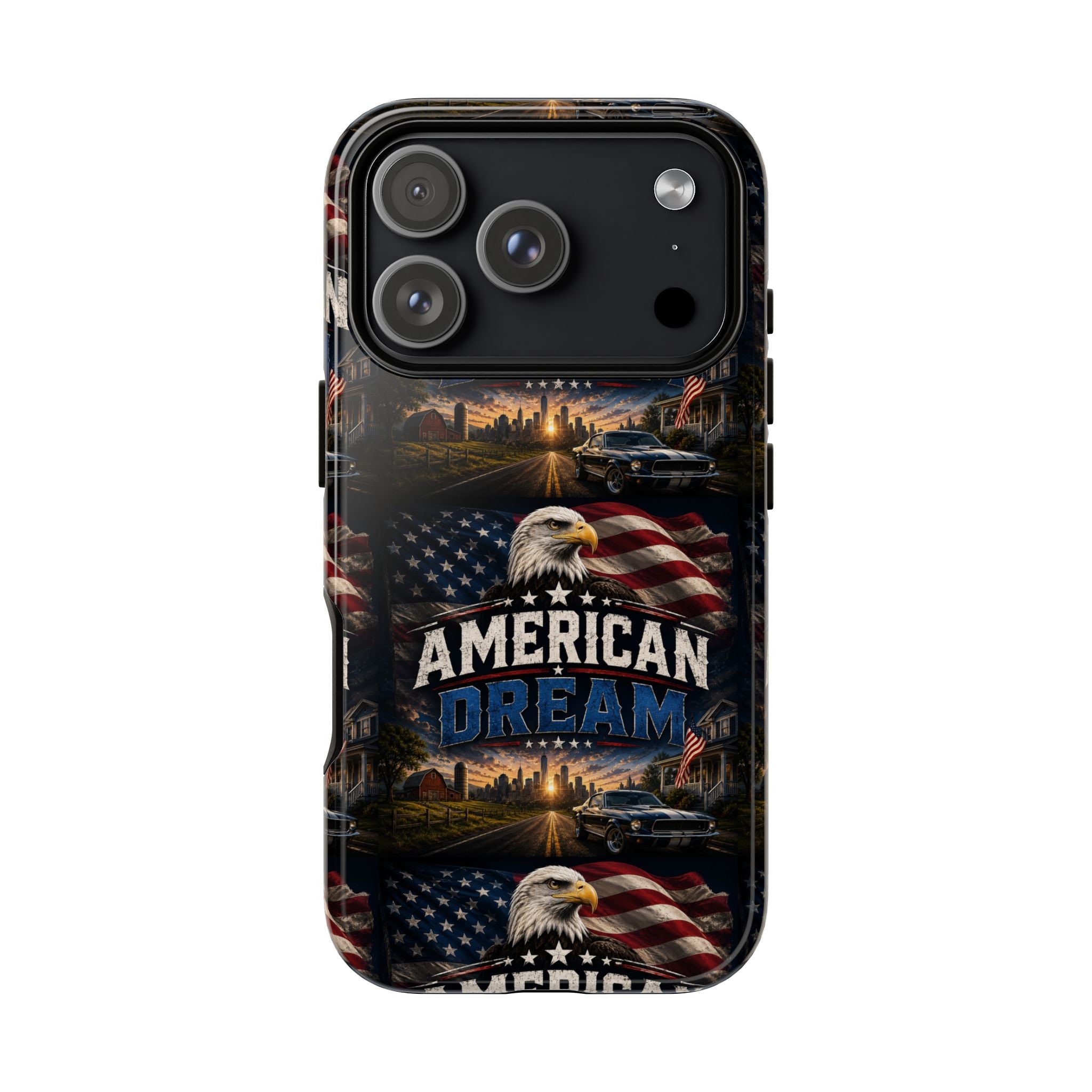 American Dream Phone Case — Patriotic Eagle & Flag Tough Case