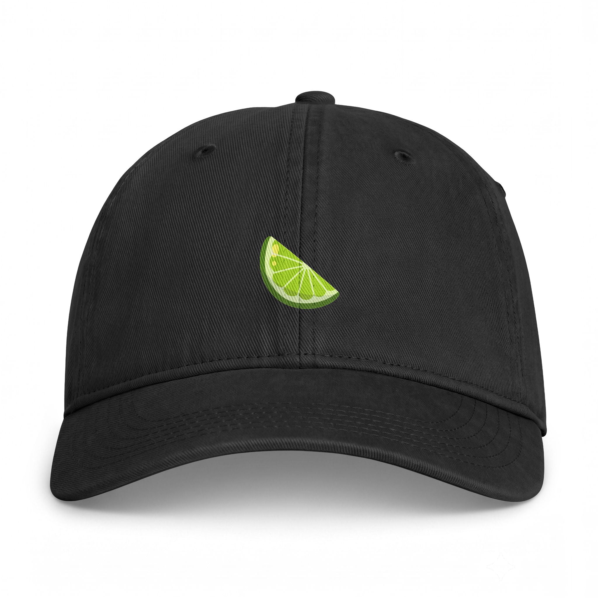 Lime Slice Dad Hat — Washed Coastal Baseball Cap