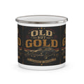 Old But Gold Classic Car Enamel Mug | Vintage Muscle Car Camping Cup