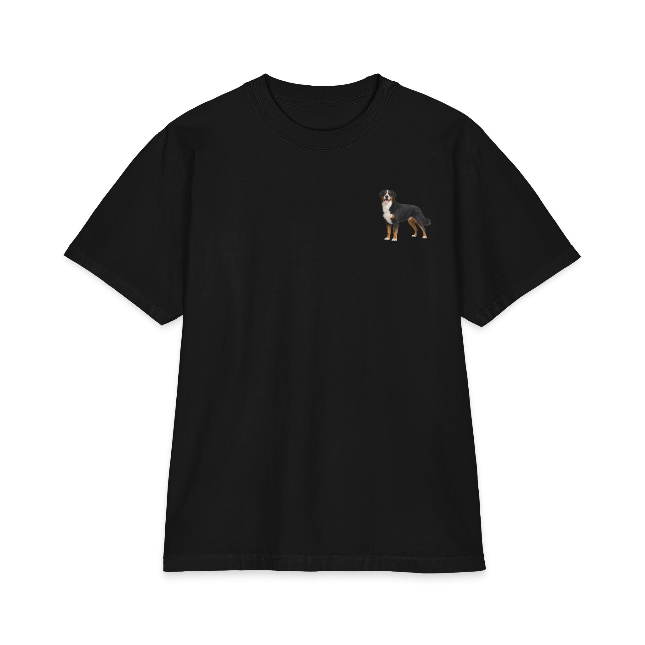 Rescue Dog Illustration T-Shirt | Small Chest Graphic, White Tee