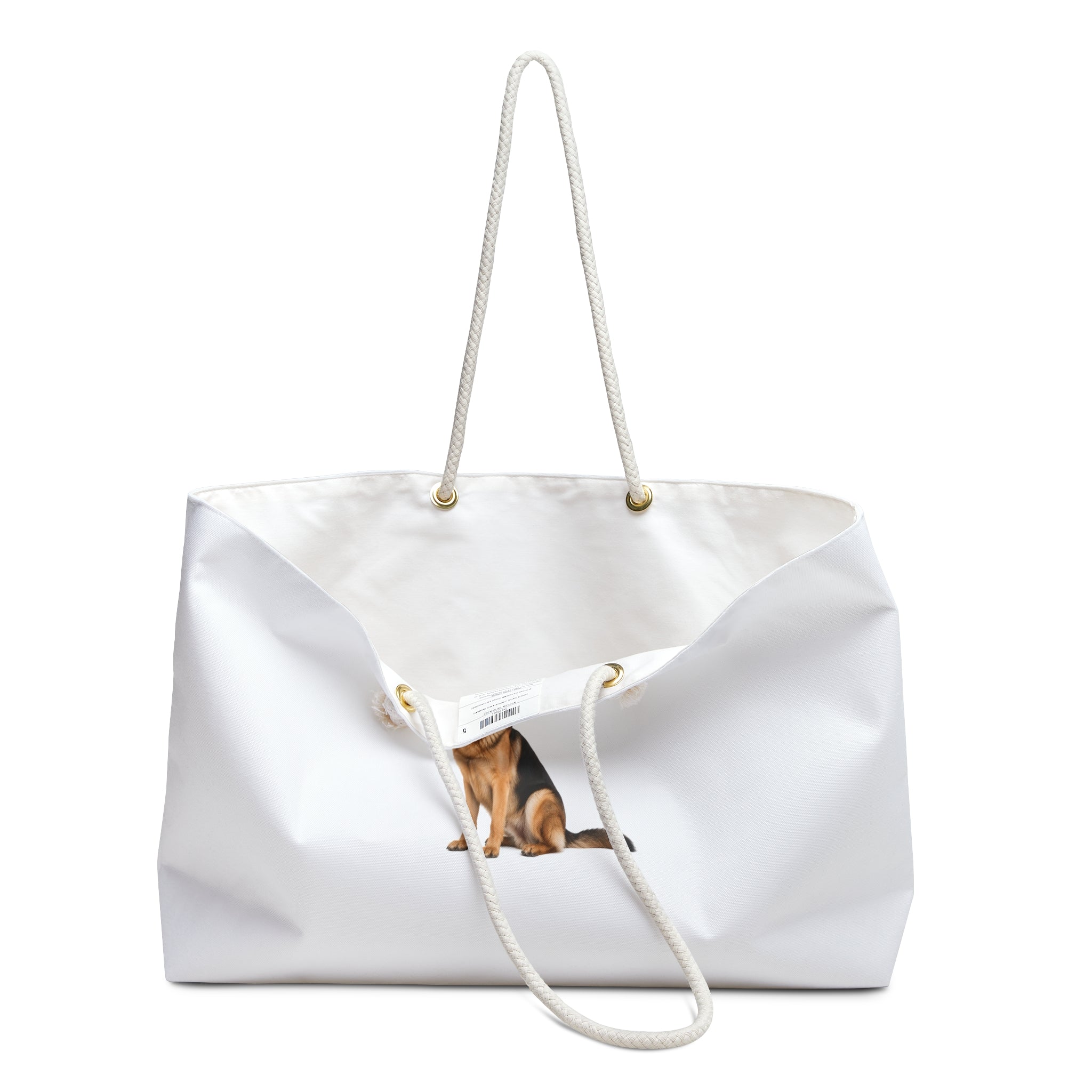 German Shepherd Illustration Weekender Bag | Dog Tote, Travel Beach Bag
