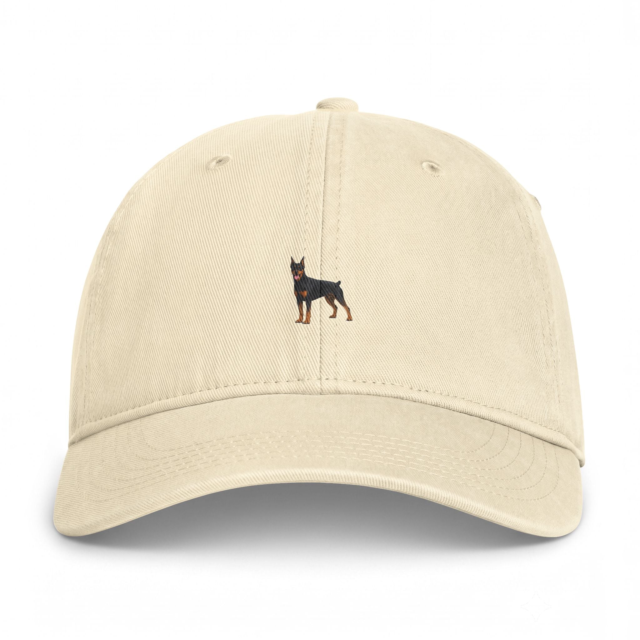 Embroidered Doberman Coastal Washed Cap — Vintage Dog Lover Hat