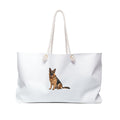 German Shepherd Illustration Weekender Bag | Dog Tote, Travel Beach Bag