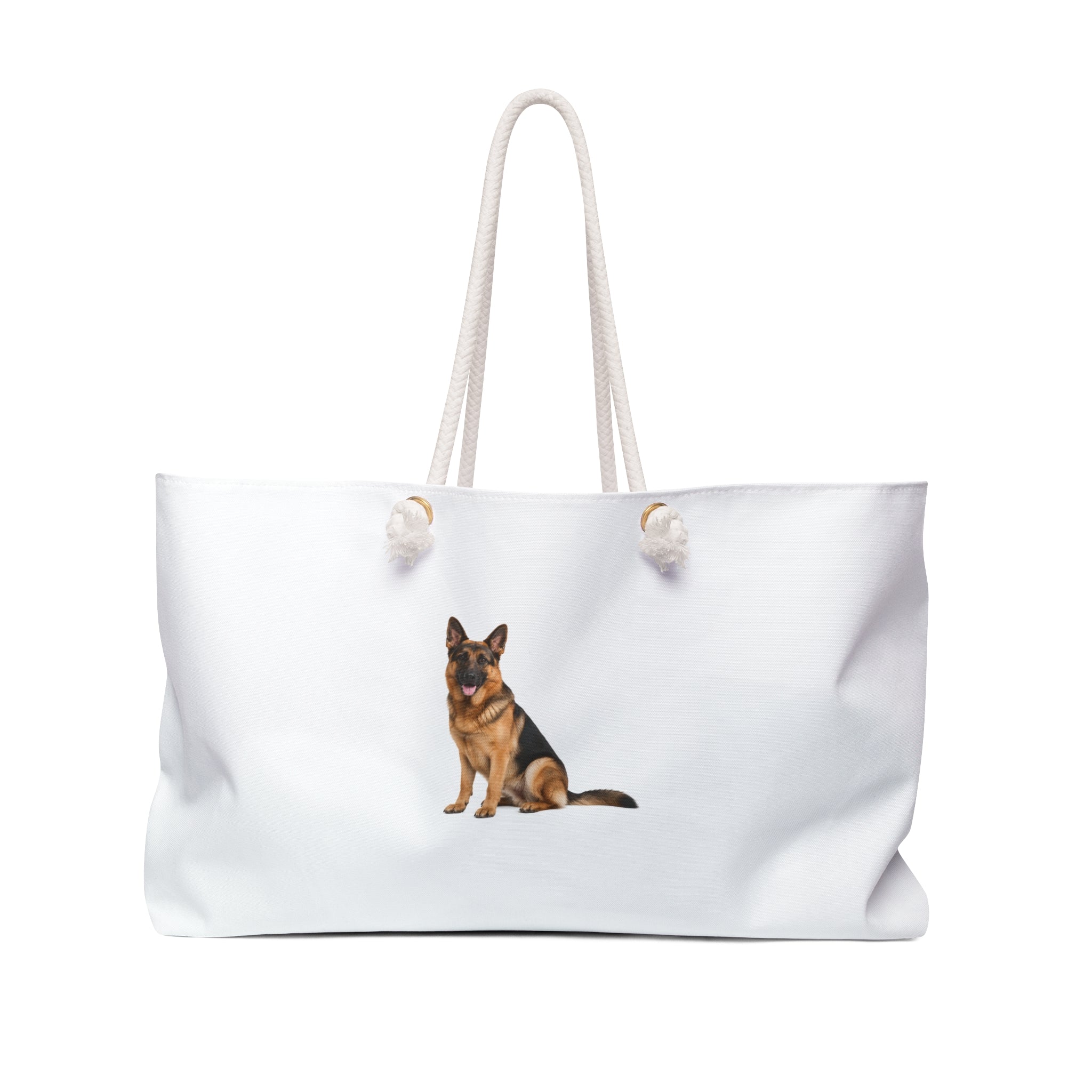 German Shepherd Illustration Weekender Bag | Dog Tote, Travel Beach Bag