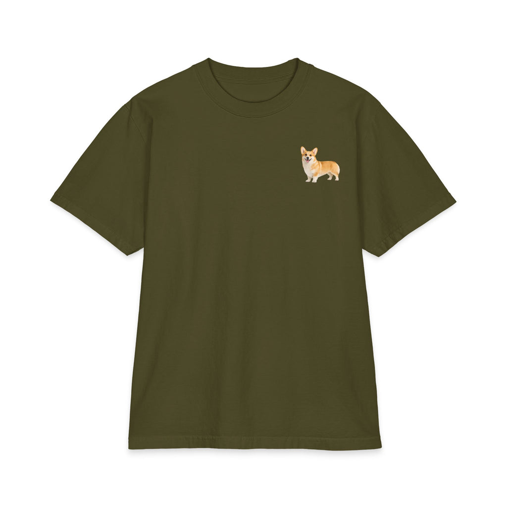 Tiny Corgi Portrait T-Shirt | Small Chest Dog Illustration
