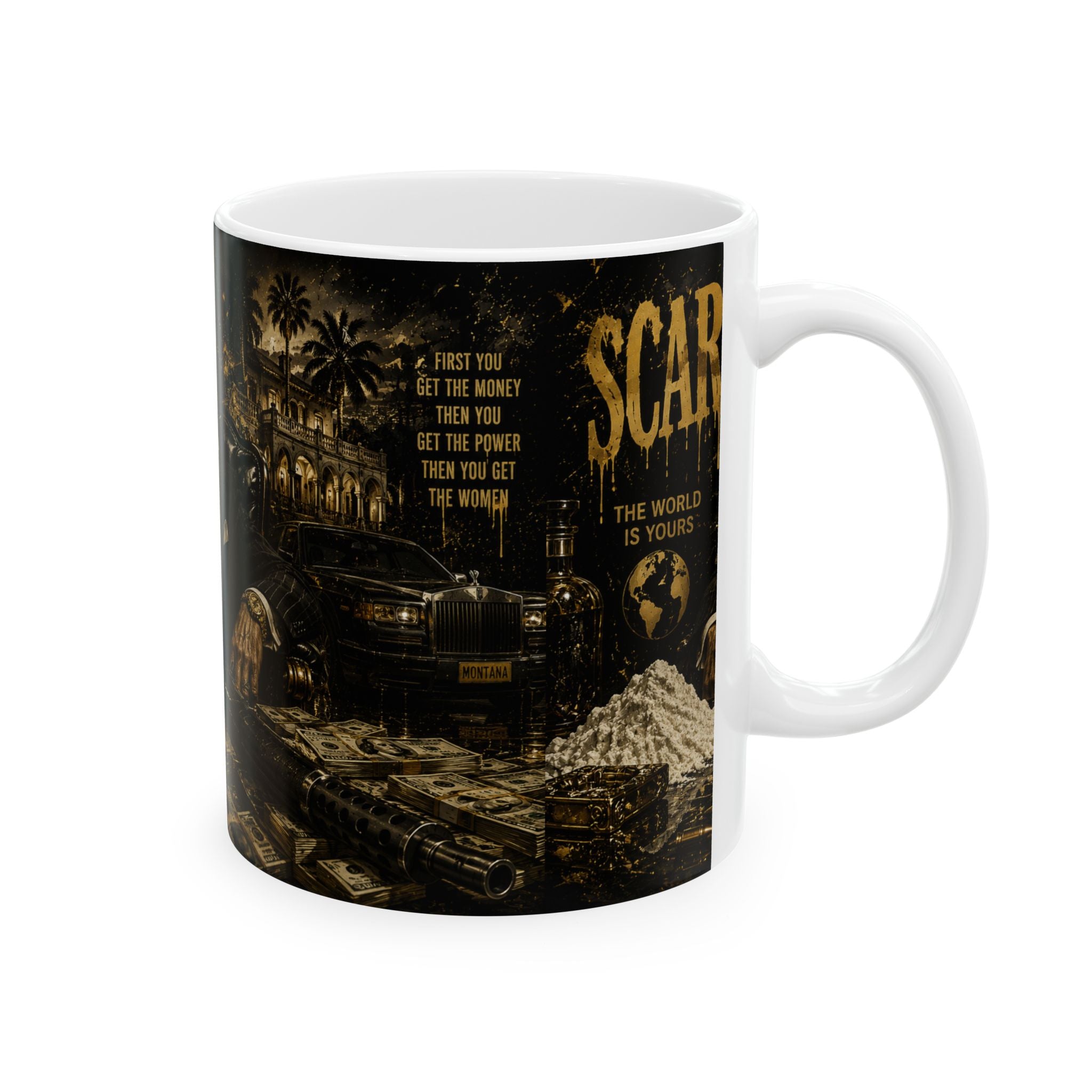 Scarface Al Pacino Portrait Mug | Ceramic Coffee Cup 11oz 15oz
