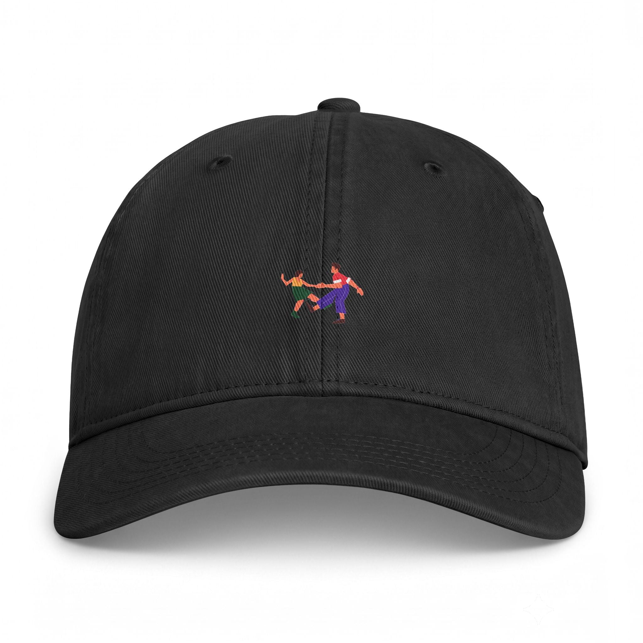 Washed Baseball Cap — Colorful Coastal Surf Dance Embroidered Hat