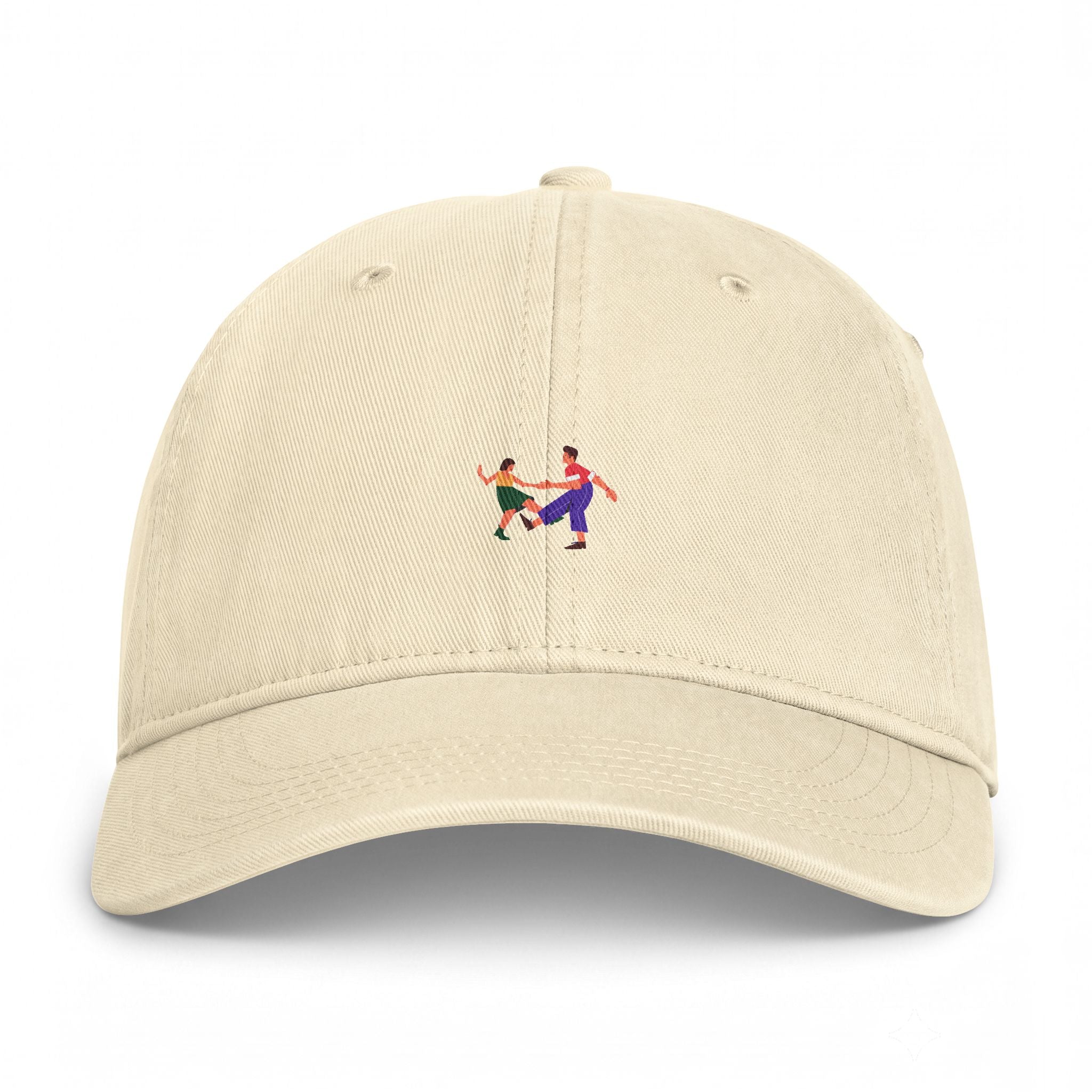 Washed Baseball Cap — Colorful Coastal Surf Dance Embroidered Hat