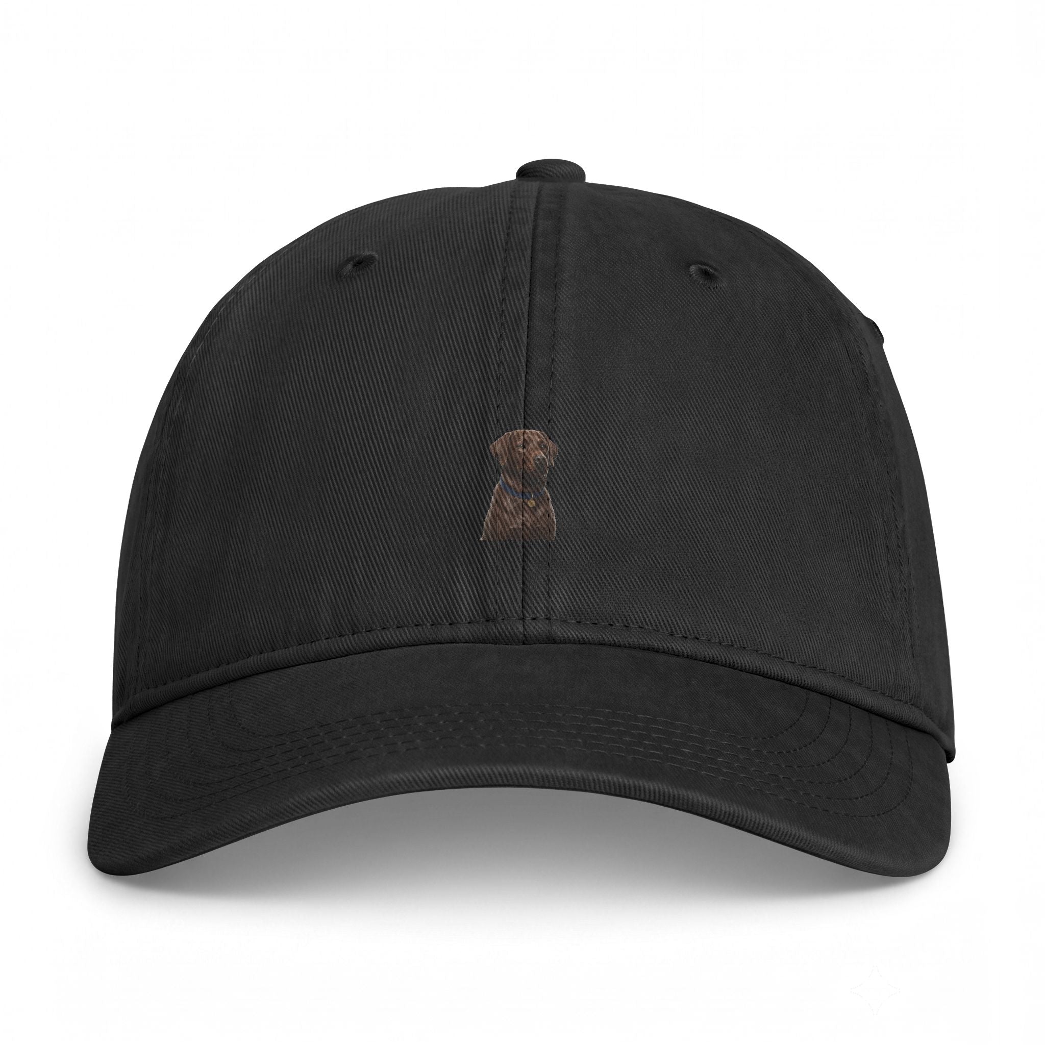 Embroidered Chocolate Lab Dad Hat — Coastal Washed Cap