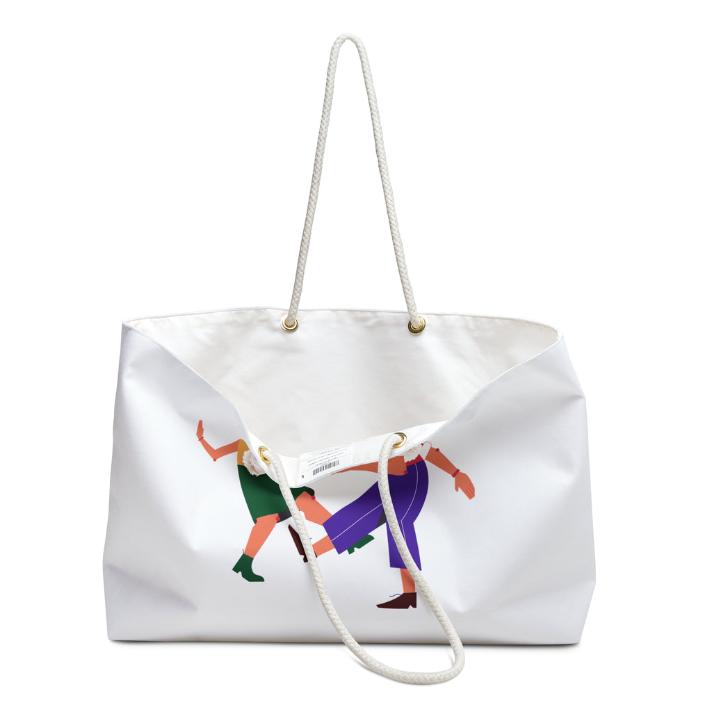Dancing Couple Weekender Bag | Lemon Bicycle Illustration Weekender Bag