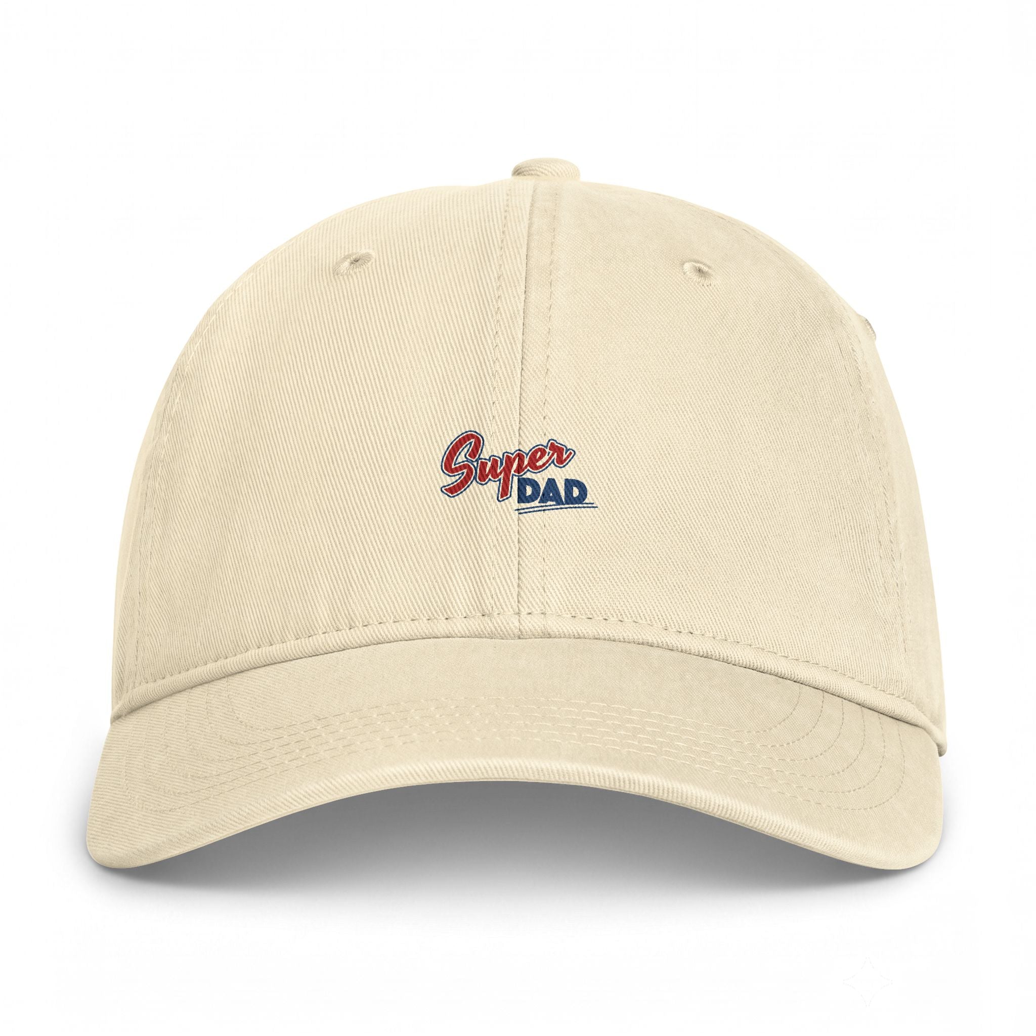 Coastal Washed Cap — "Super Dad" Embroidered Baseball Hat