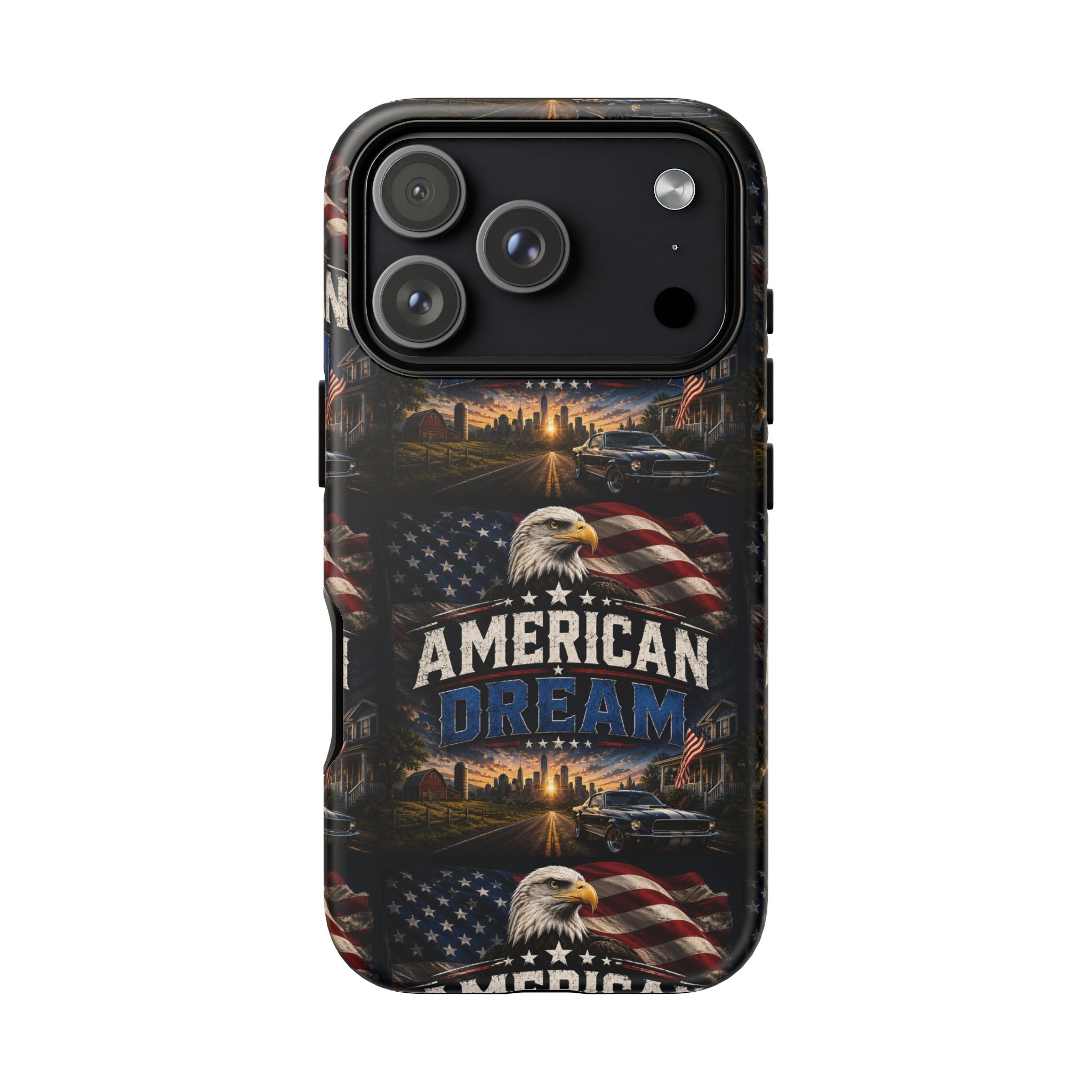 American Dream Phone Case — Patriotic Eagle & Flag Tough Case
